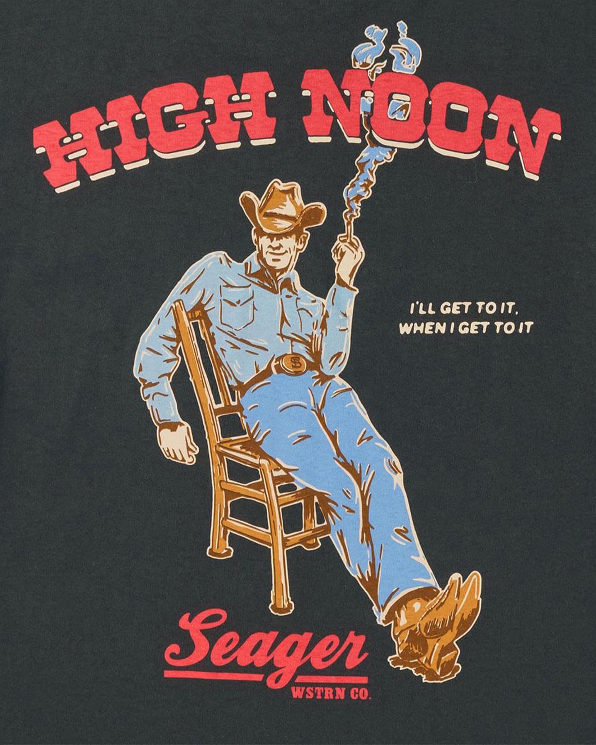 Seager Co. High Noon Short Sleeve T-Shirt - Vintage Black