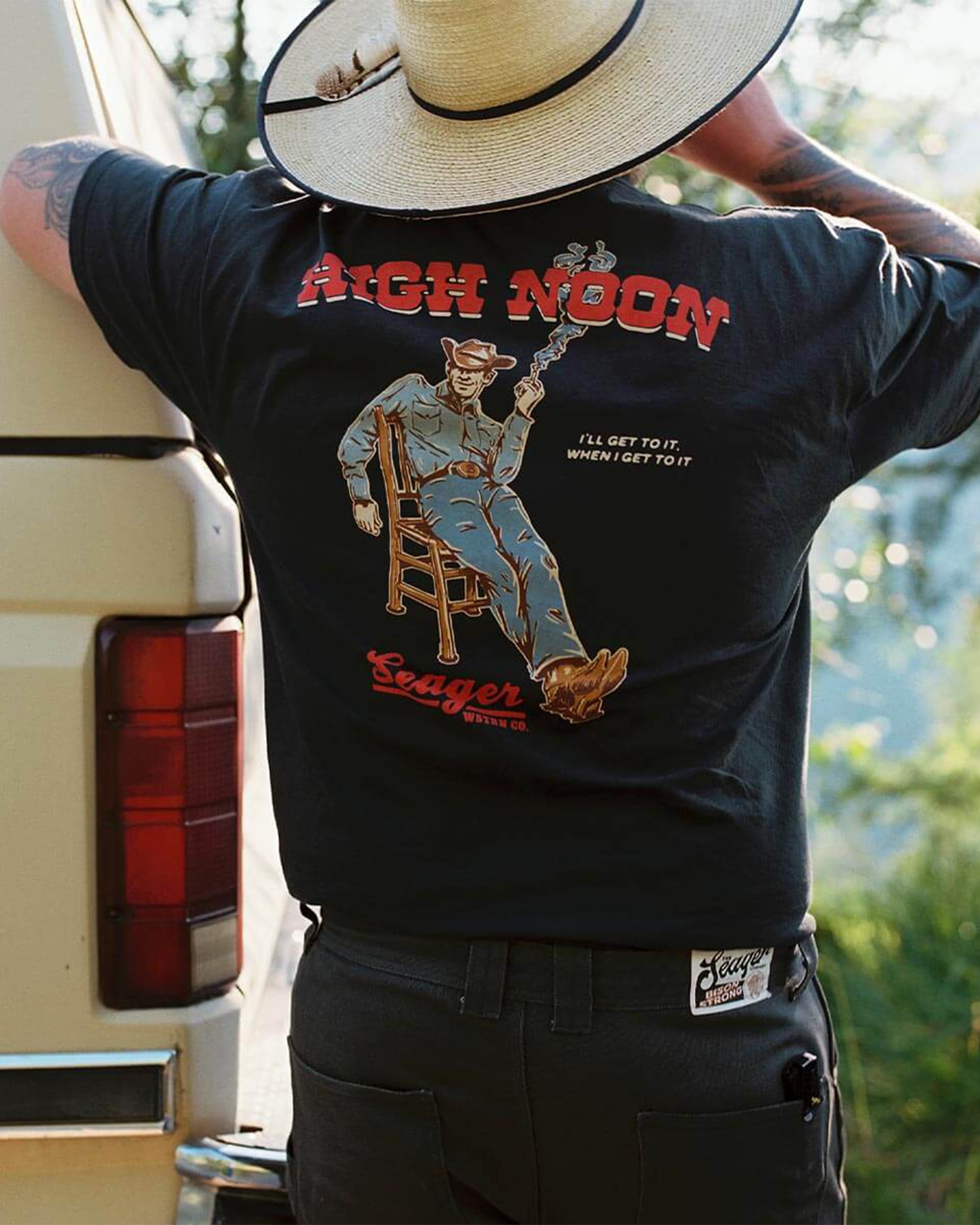 Seager Co. High Noon Short Sleeve T-Shirt - Vintage Black