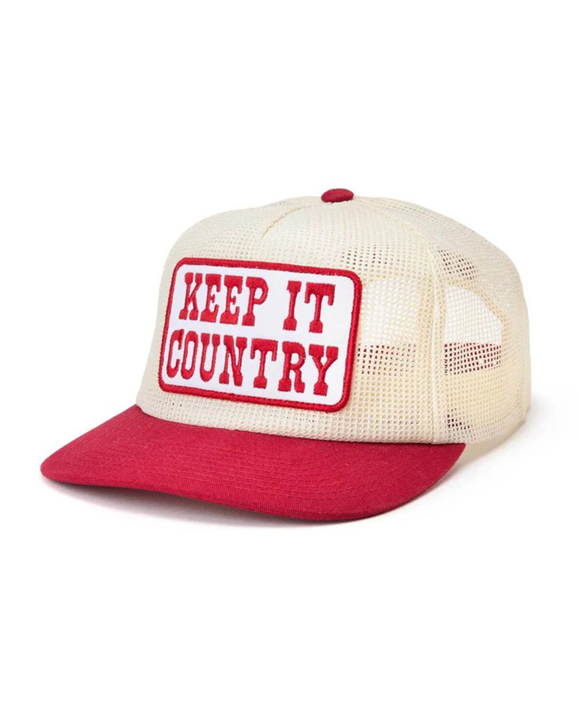 Seager Co. Keep It Country Mesh Trucker Hat - Cream/Red