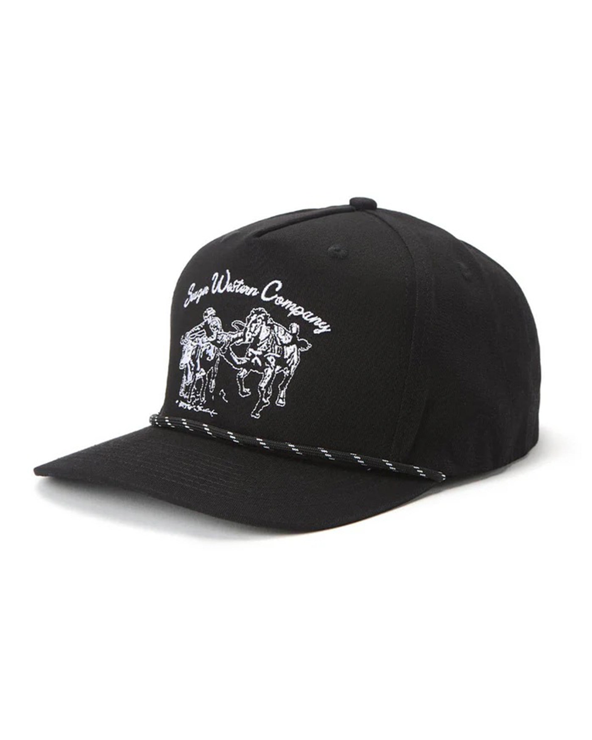 Seager Co. Los Rios Canvas Snapback Hat - Black
