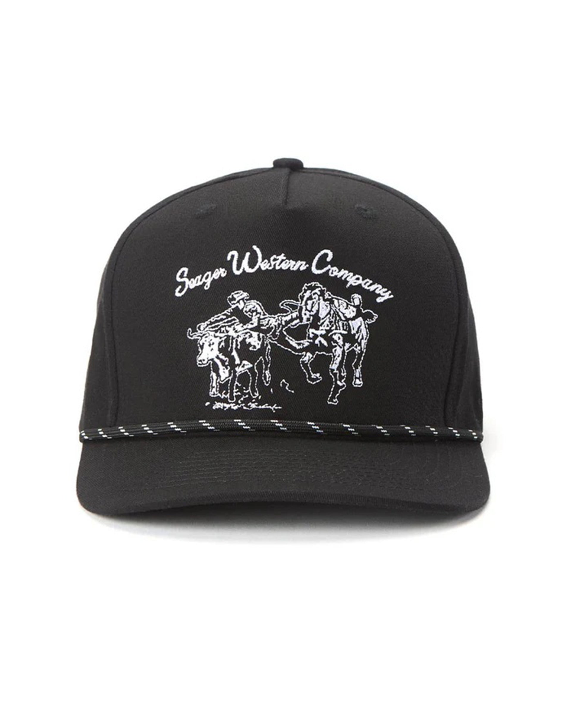 Seager Co. Los Rios Canvas Snapback Hat - Black