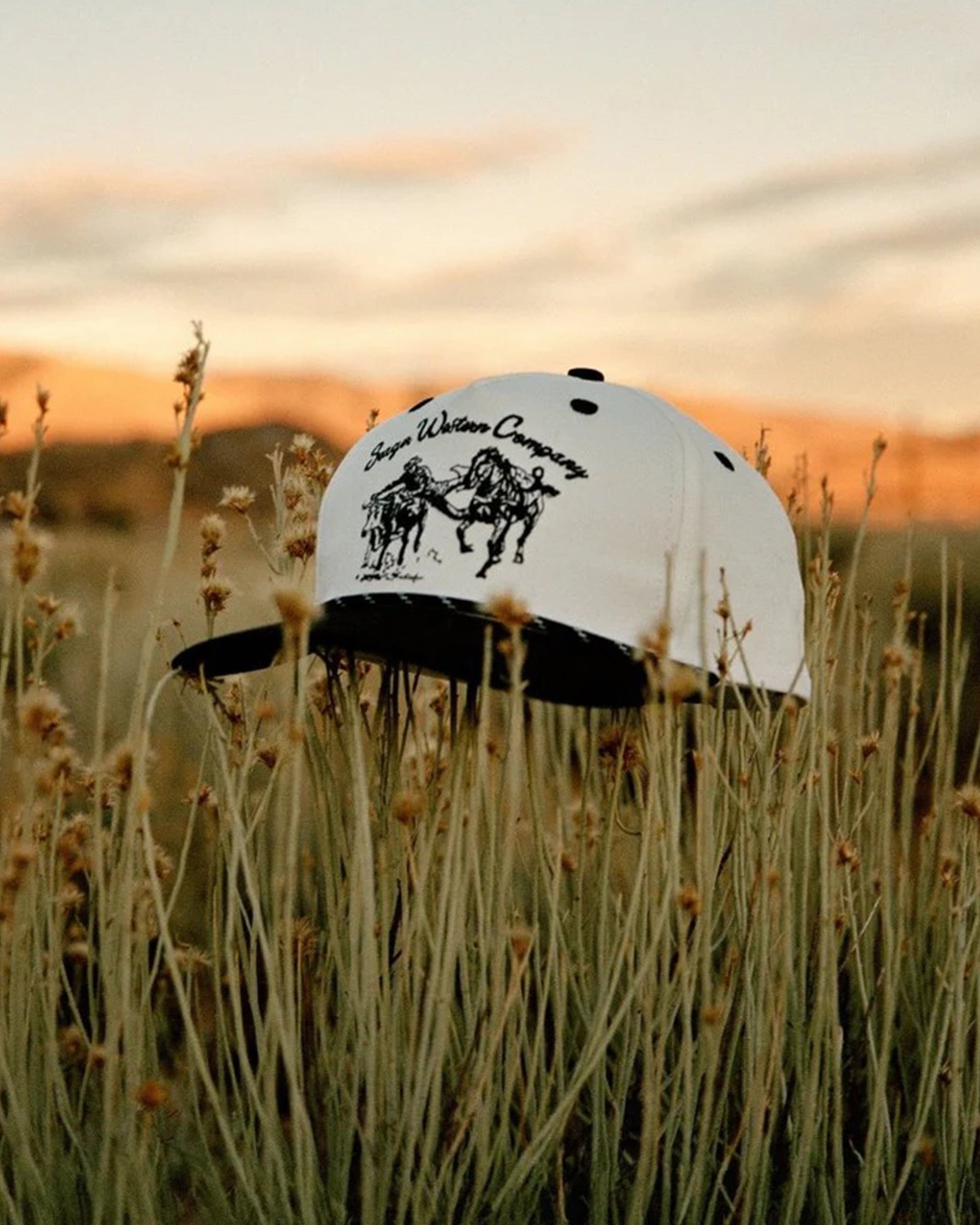 Seager Co. Los Rios Corduroy Snapback Hat - Cream/Black