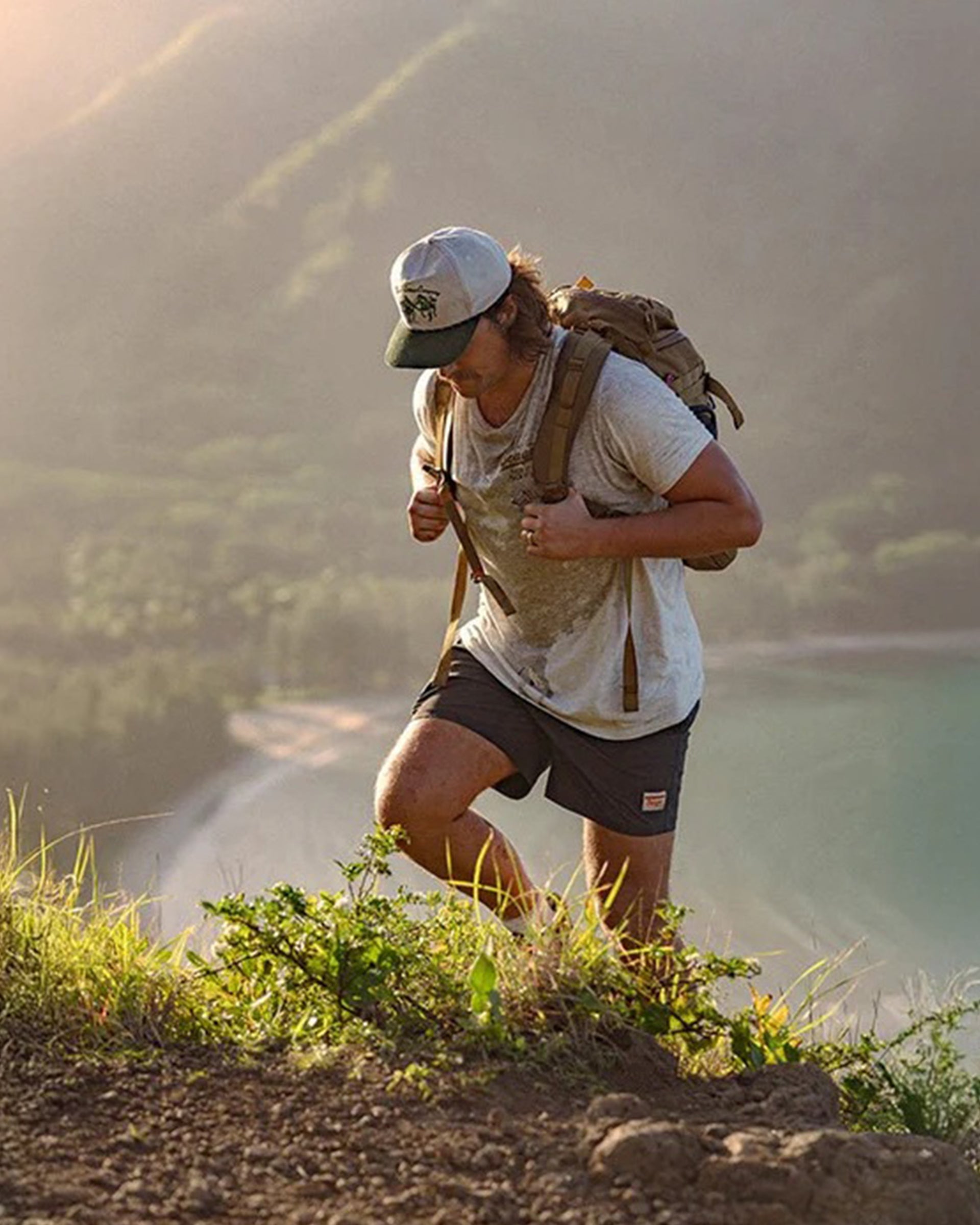 Seager Co. Los Rios Corduroy Snapback Hat - Natural/Green