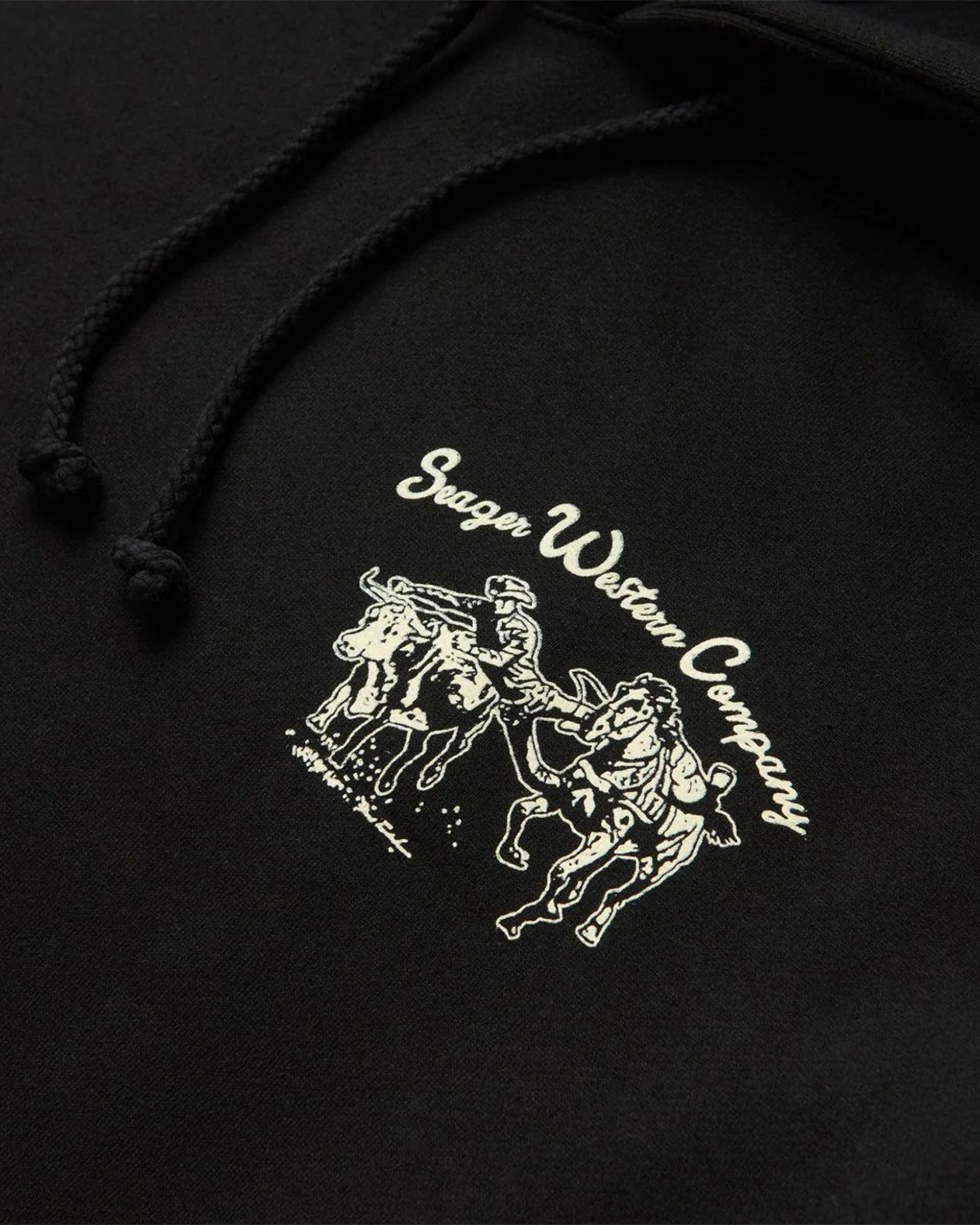 Seager Co. Los Rios Mid-Weight Pullover Hoodie - Black