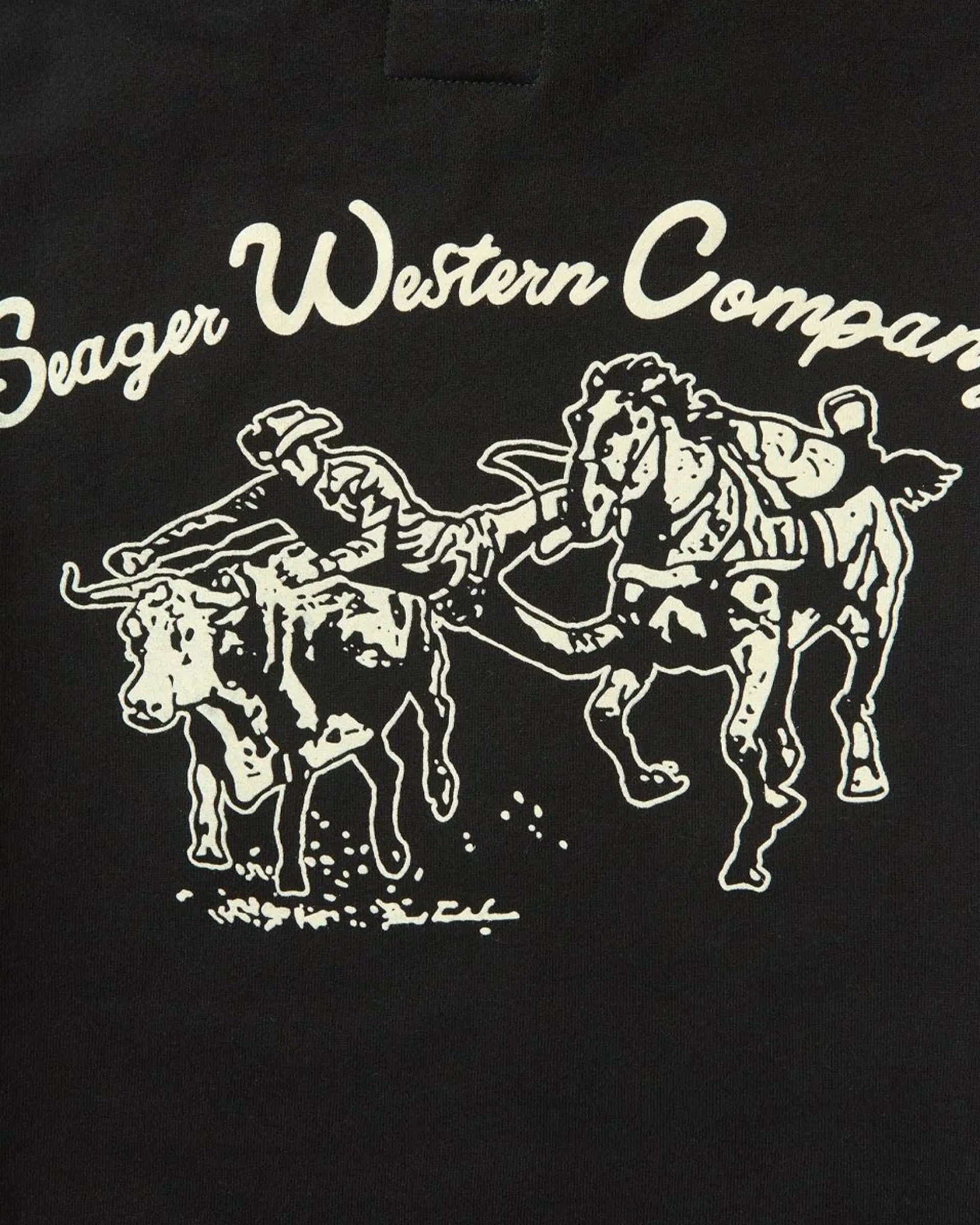 Seager Co. Los Rios Mid-Weight Pullover Hoodie - Black