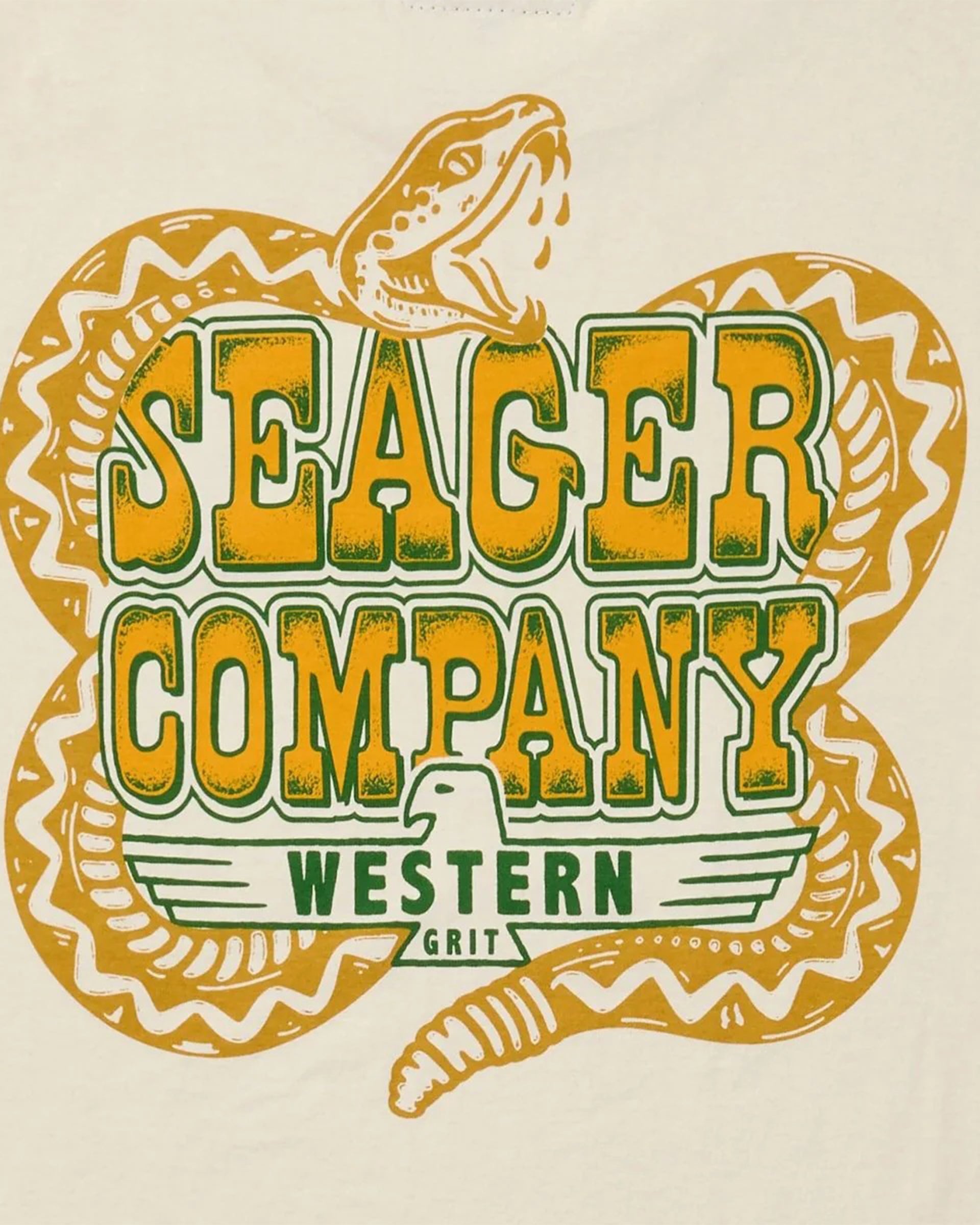 Seager Co. Rattler Short Sleeve T-Shirt - Vintage White