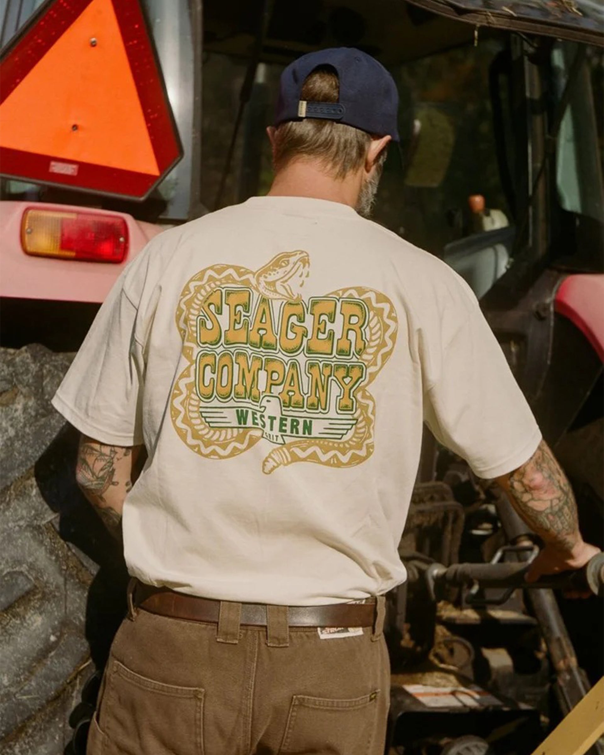 Seager Co. Rattler Short Sleeve T-Shirt - Vintage White