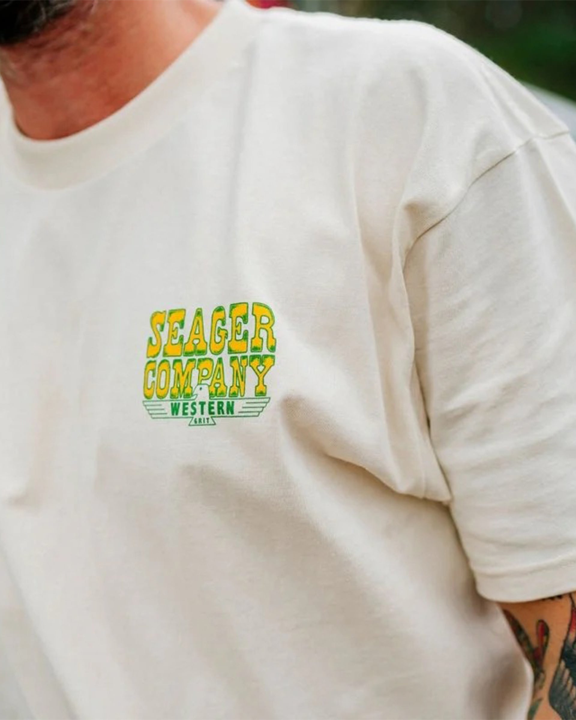 Seager Co. Rattler Short Sleeve T-Shirt - Vintage White