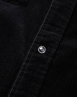 Reagan Pearl Snap Corduroy Shirt - Black
