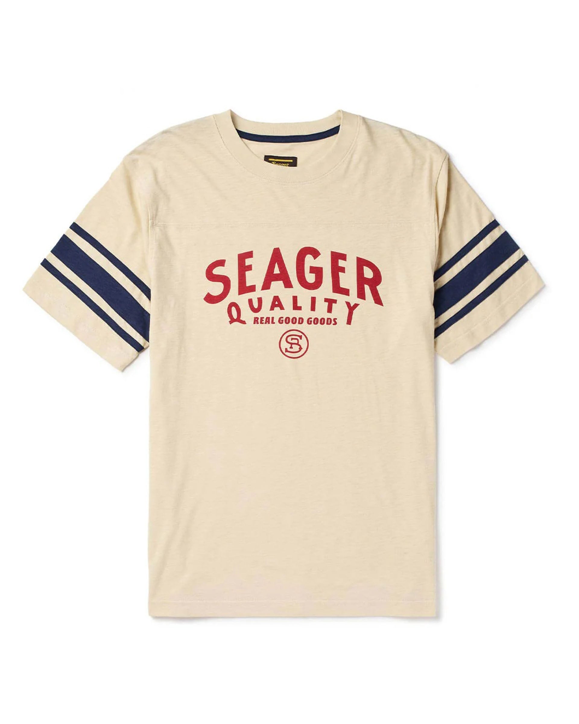 Seager Co. Riggins Crew Short Sleeve T-Shirt - Cream