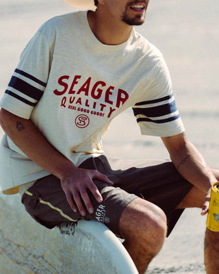 Seager Co. Riggins Crew Short Sleeve T-Shirt - Cream