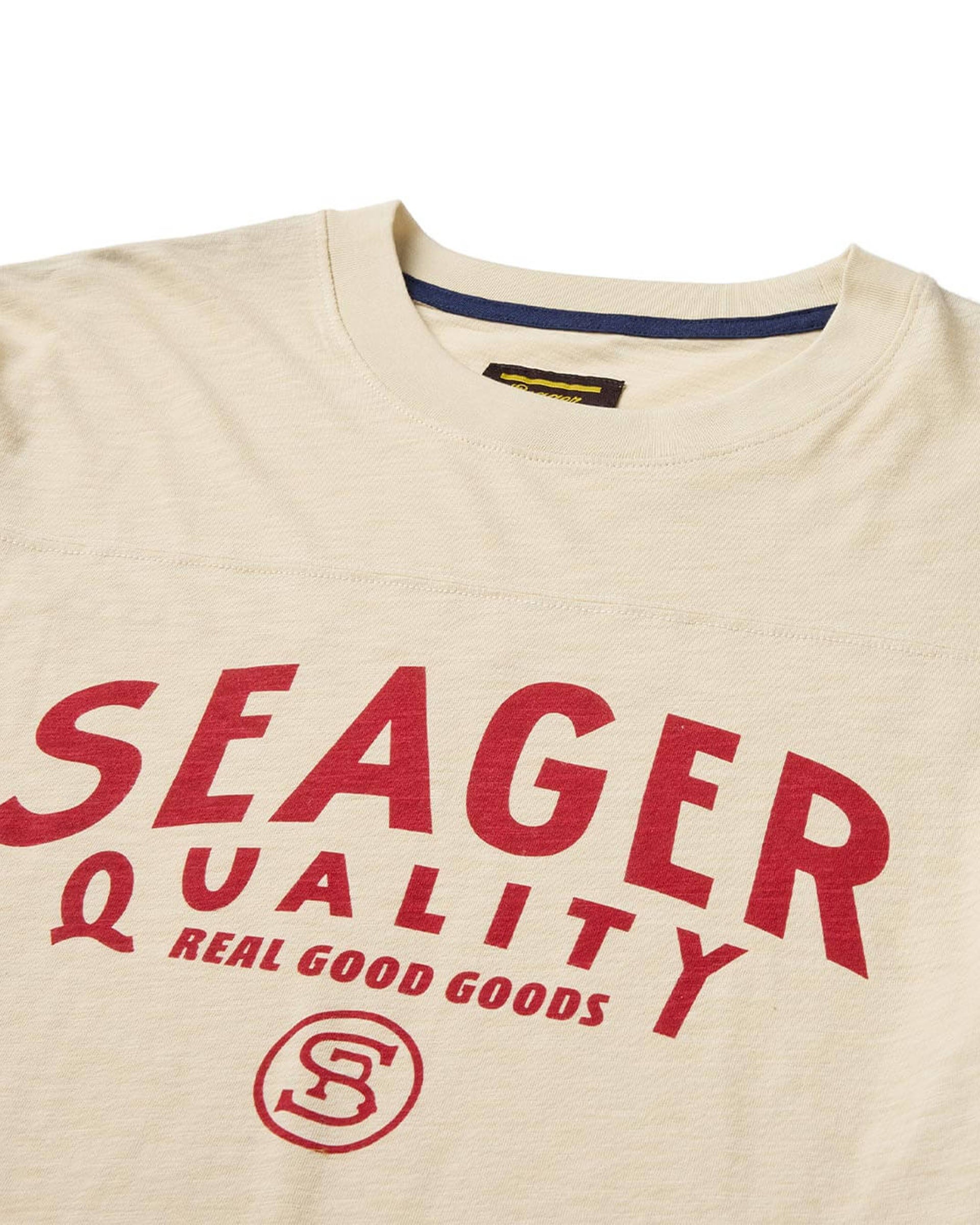 Seager Co. Riggins Crew Short Sleeve T-Shirt - Cream