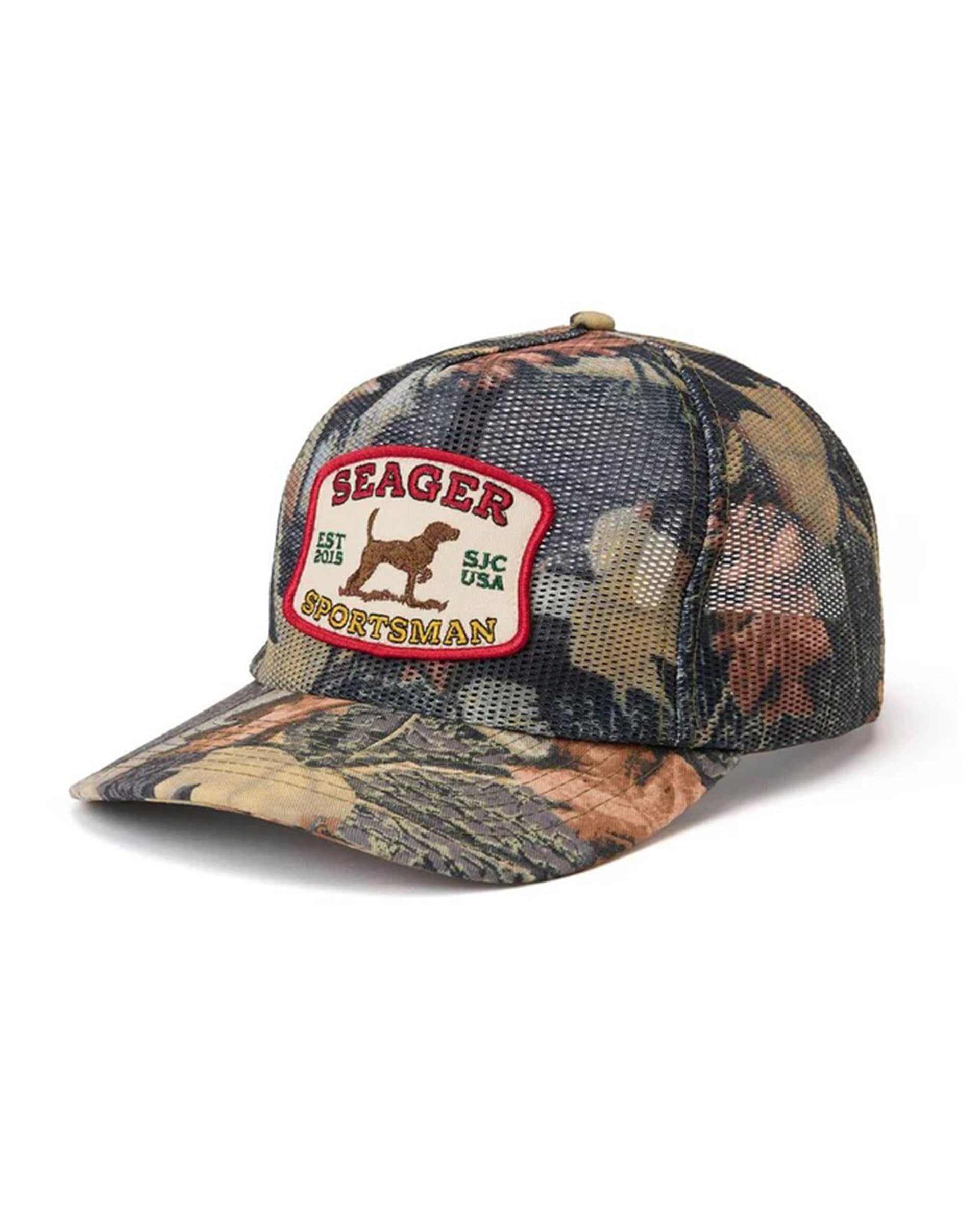 Seager Co. Sportsman Mesh Trucker Snapback Hat - Camo