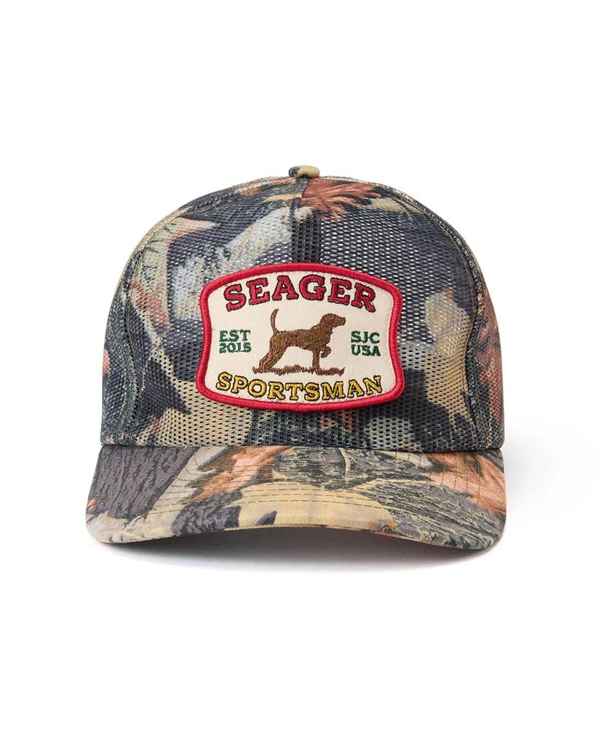 Seager Co. Sportsman Mesh Trucker Snapback Hat - Camo