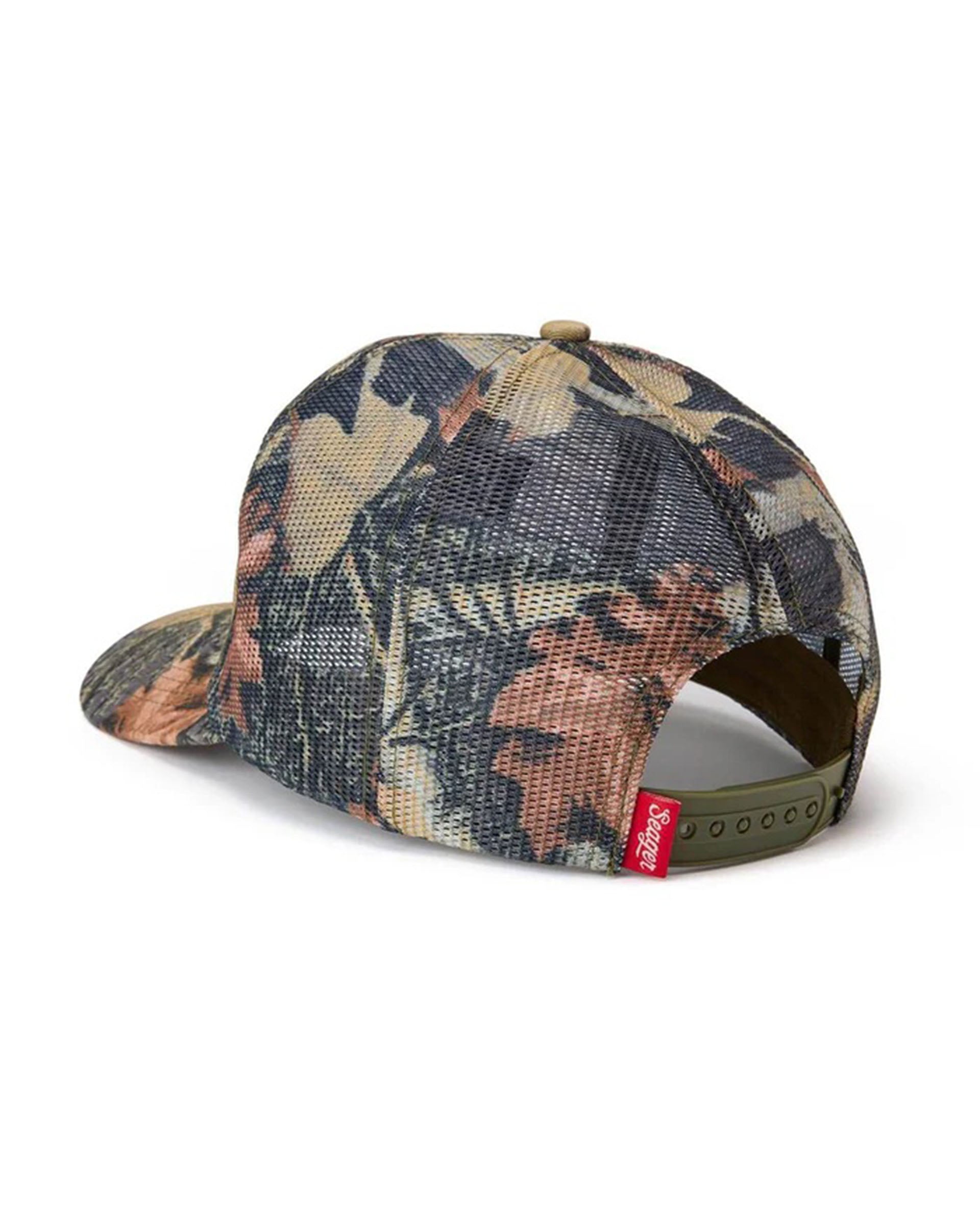 Seager Co. Sportsman Mesh Trucker Snapback Hat - Camo
