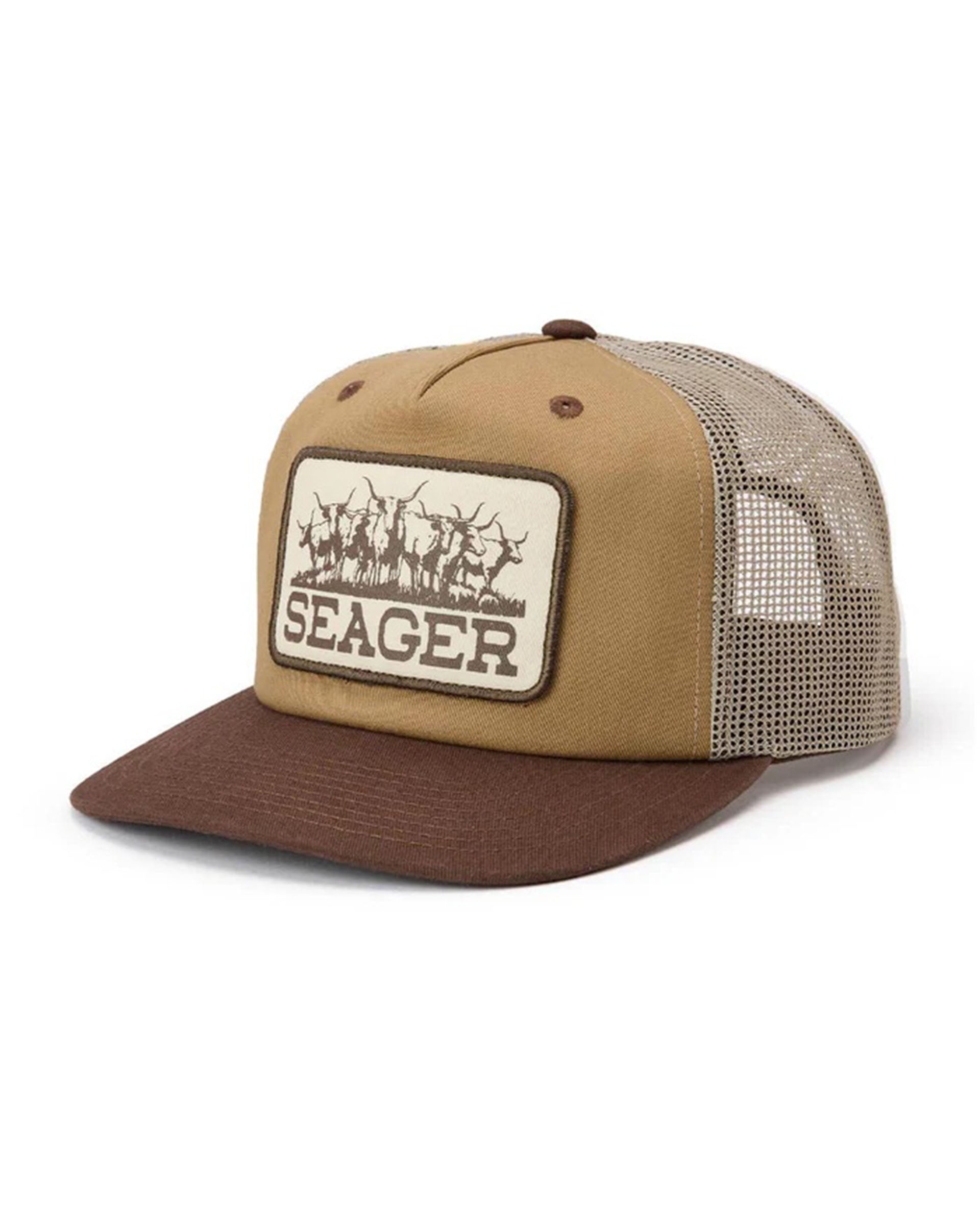 Seager Co. Herd Trucker Snapback Hat - Tan/Brown