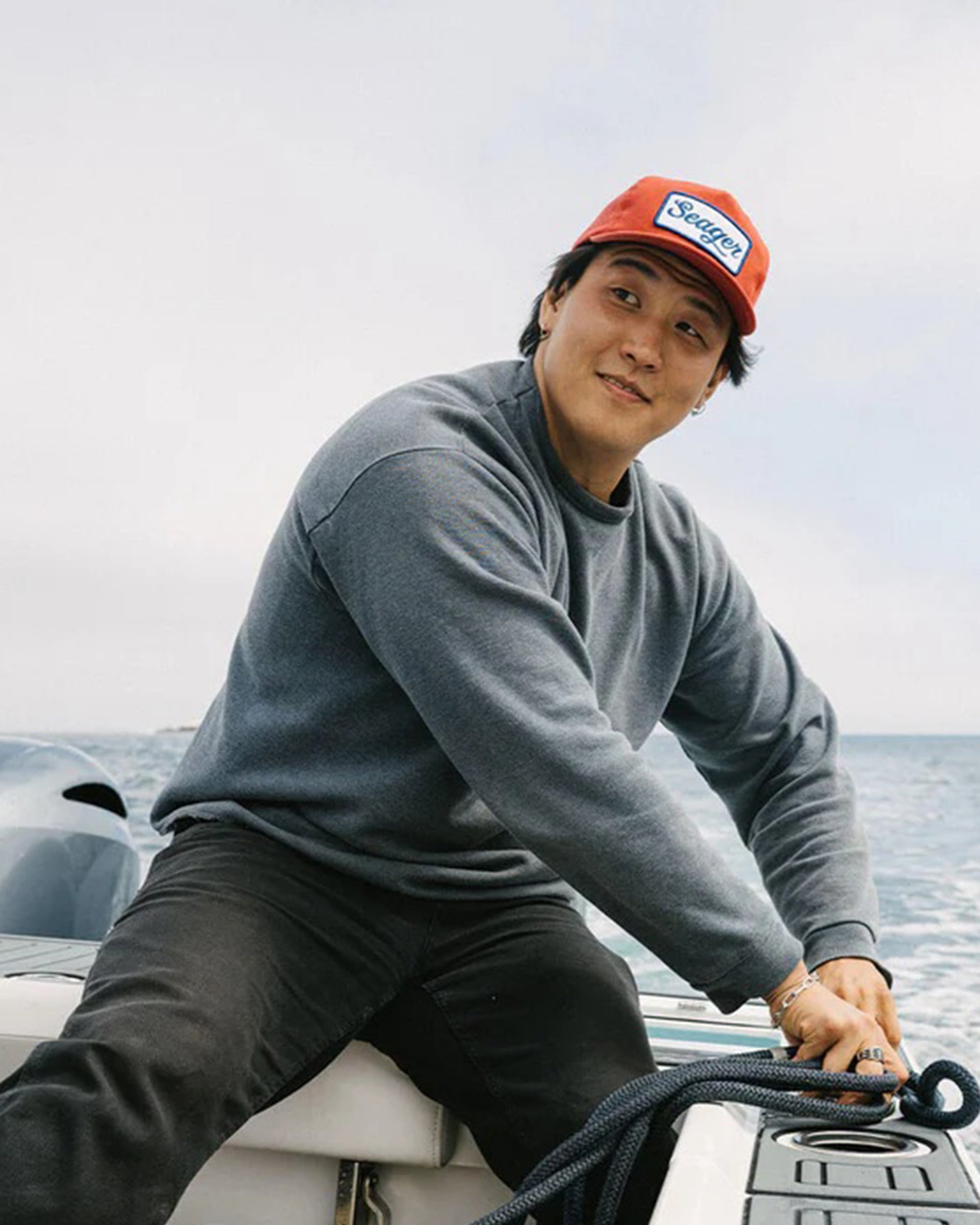 Seager Co. Uncle Bill Hemp Snapback Hat - Red/White/Blue