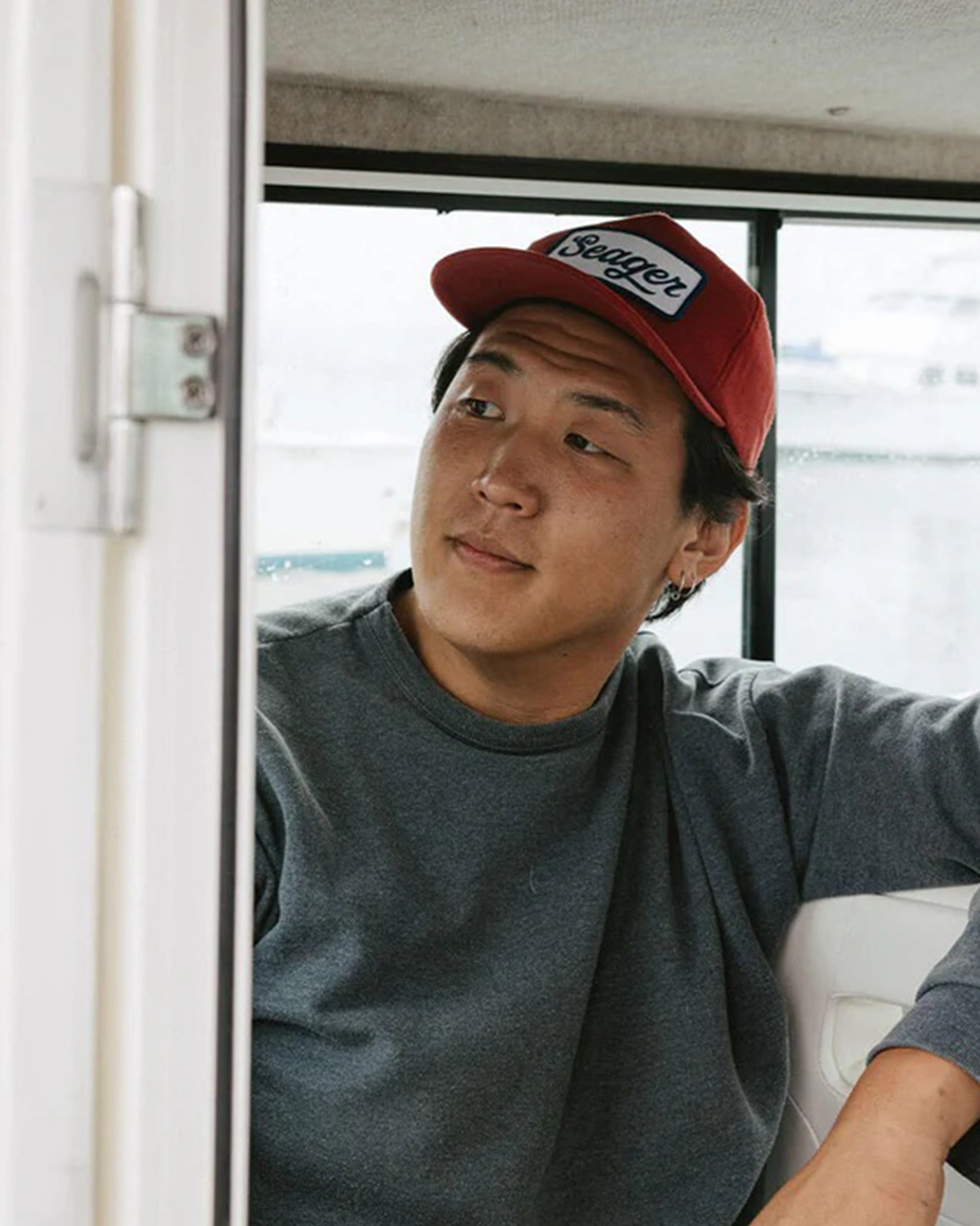 Seager Co. Uncle Bill Hemp Snapback Hat - Red/White/Blue