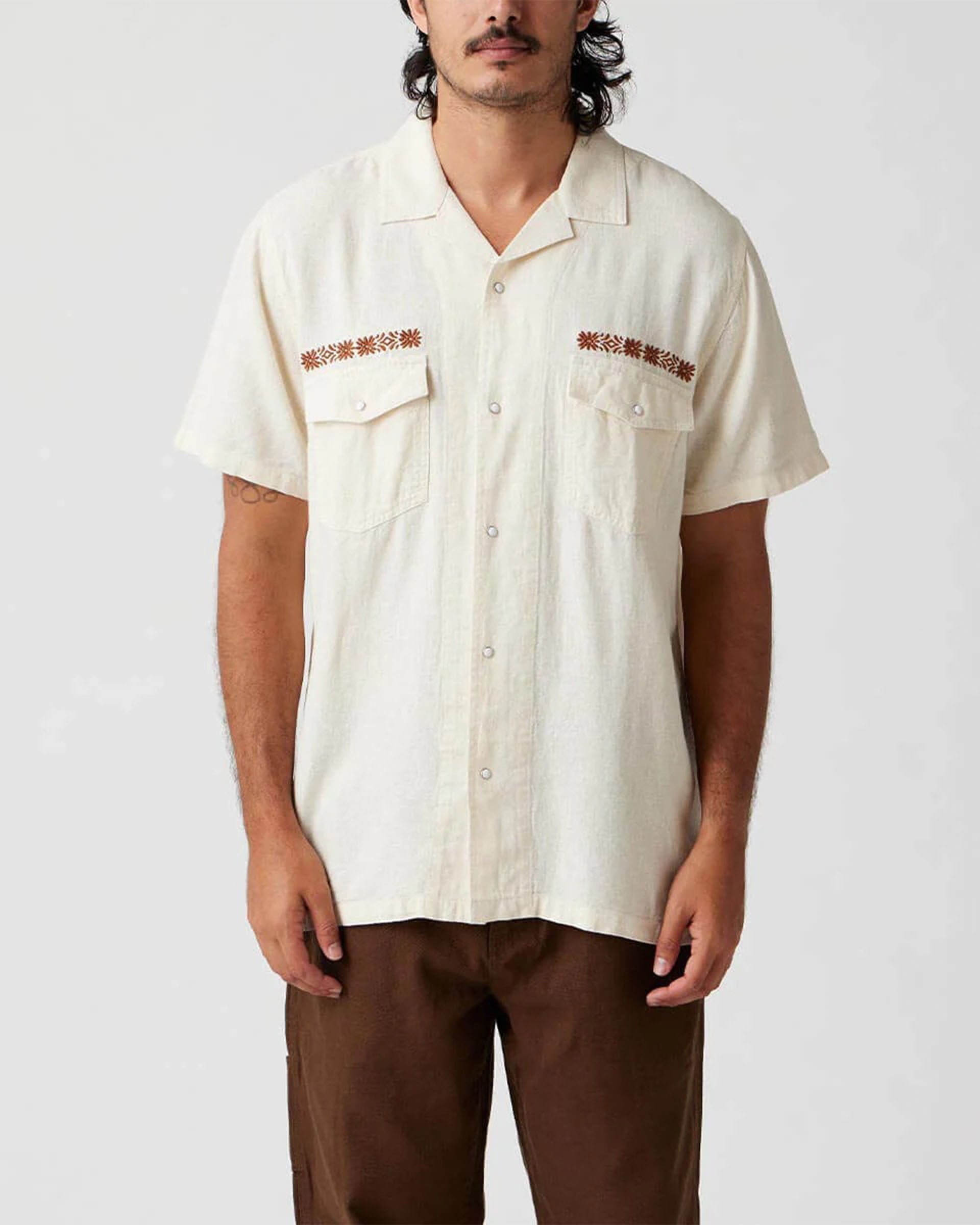 Seager Co. Whippersnapper Short Sleeve Shirt - White Wash