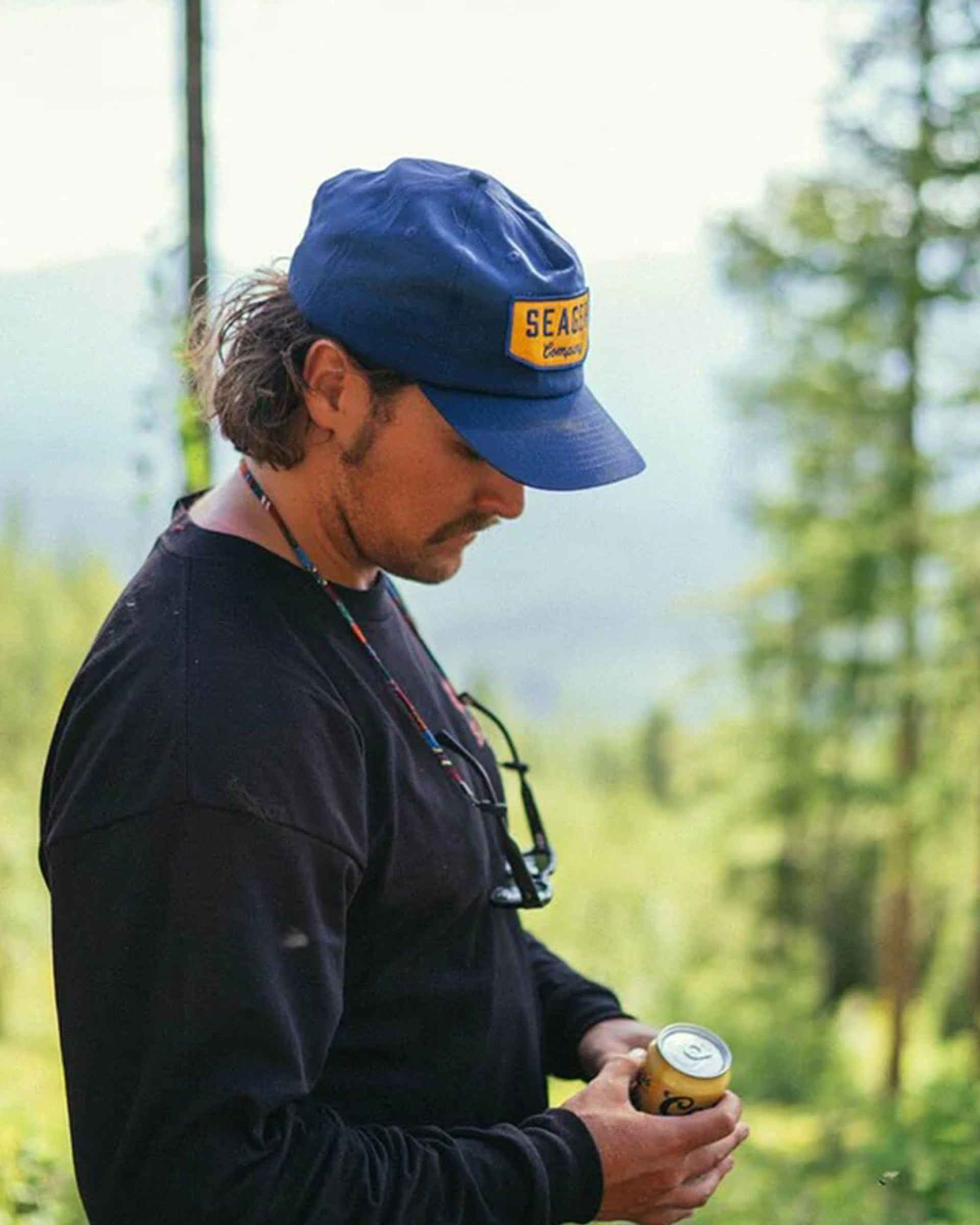 Seager Co. Wilson Snapback Hat - Navy/Yellow