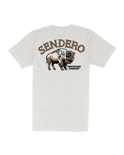 Sendero Provisions Co. American Buffalo Short Sleeve T-Shirt - Vintage White