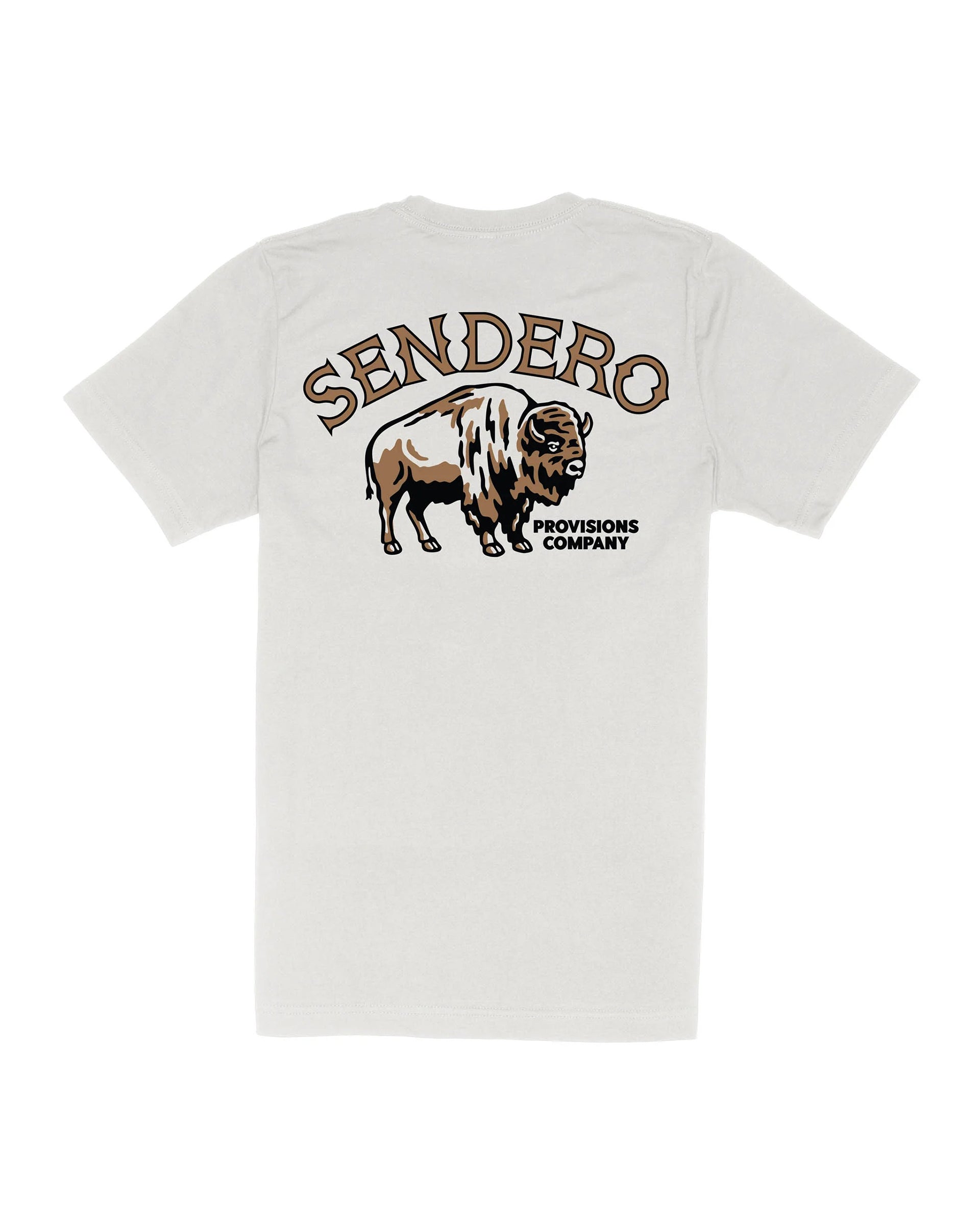 Sendero Provisions Co. American Buffalo Short Sleeve T-Shirt - Vintage White