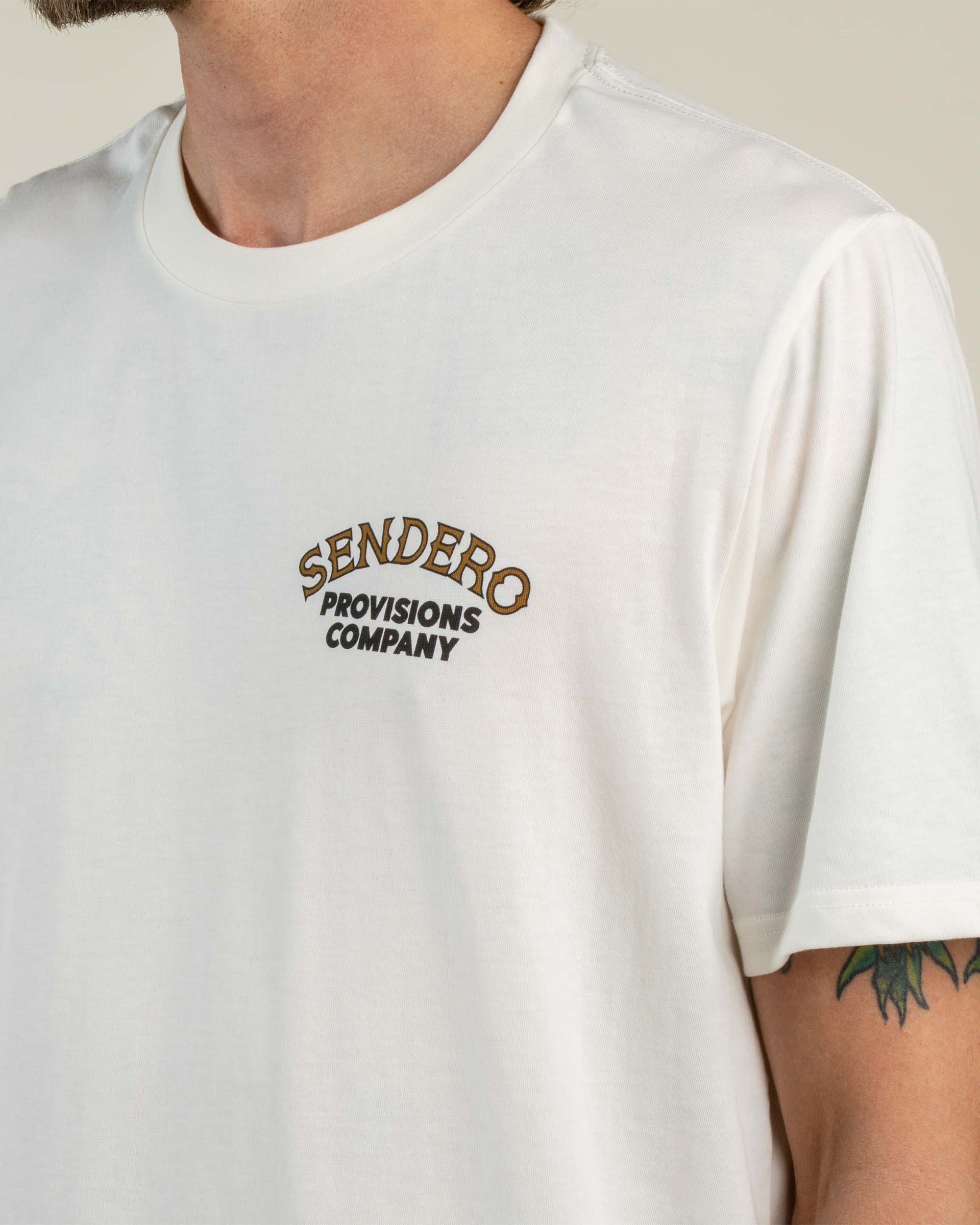 Sendero Provisions Co. American Buffalo Short Sleeve T-Shirt - Vintage White