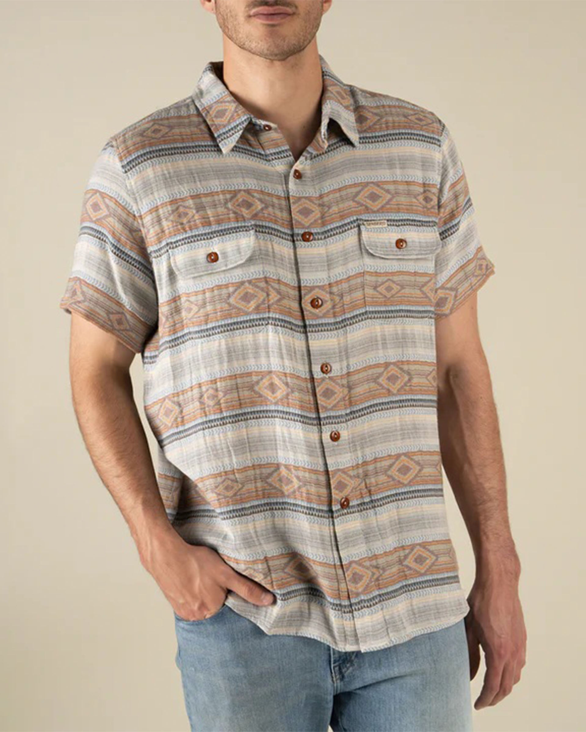 Sendero Provisions Co Boquillas Short Sleeve Shirt - Brown/Blue