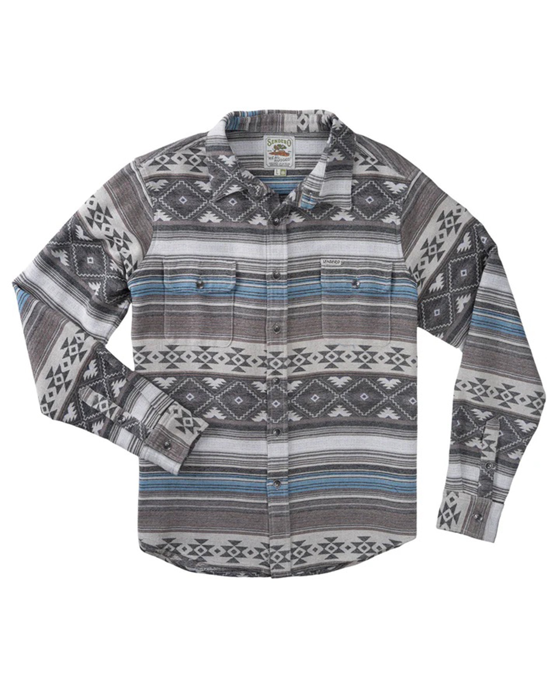 Sendero Provisions Co. Boquillas Long Sleeve Shirt - Cream/Brown