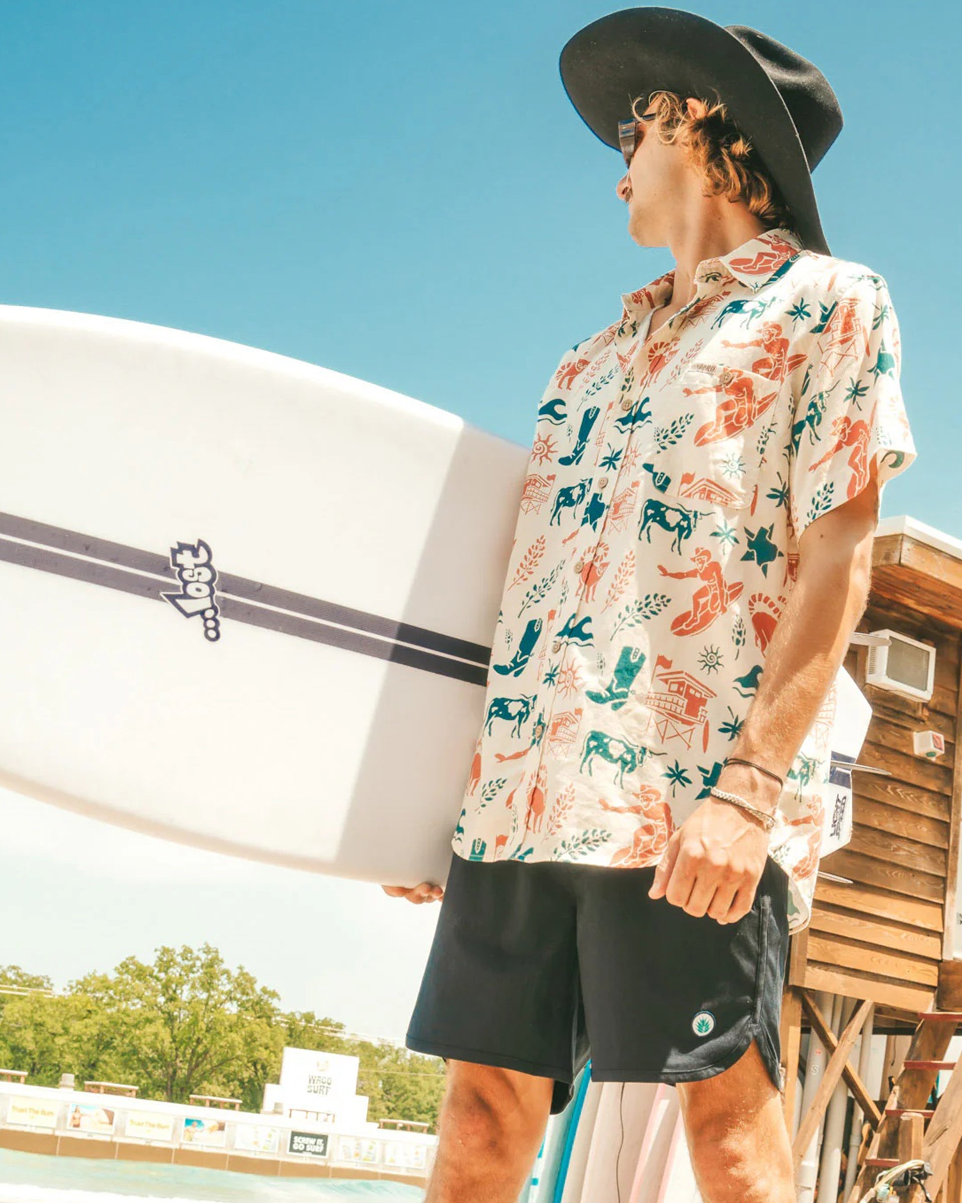 Sendero x Waco Surf City Slicker S/S Shirt - Texas Surf – Jack's