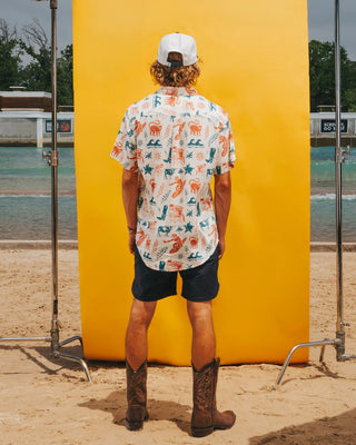 Sendero Provisions Co. x Waco Surf City Slicker Short Sleeve Shirt - Texas Surf