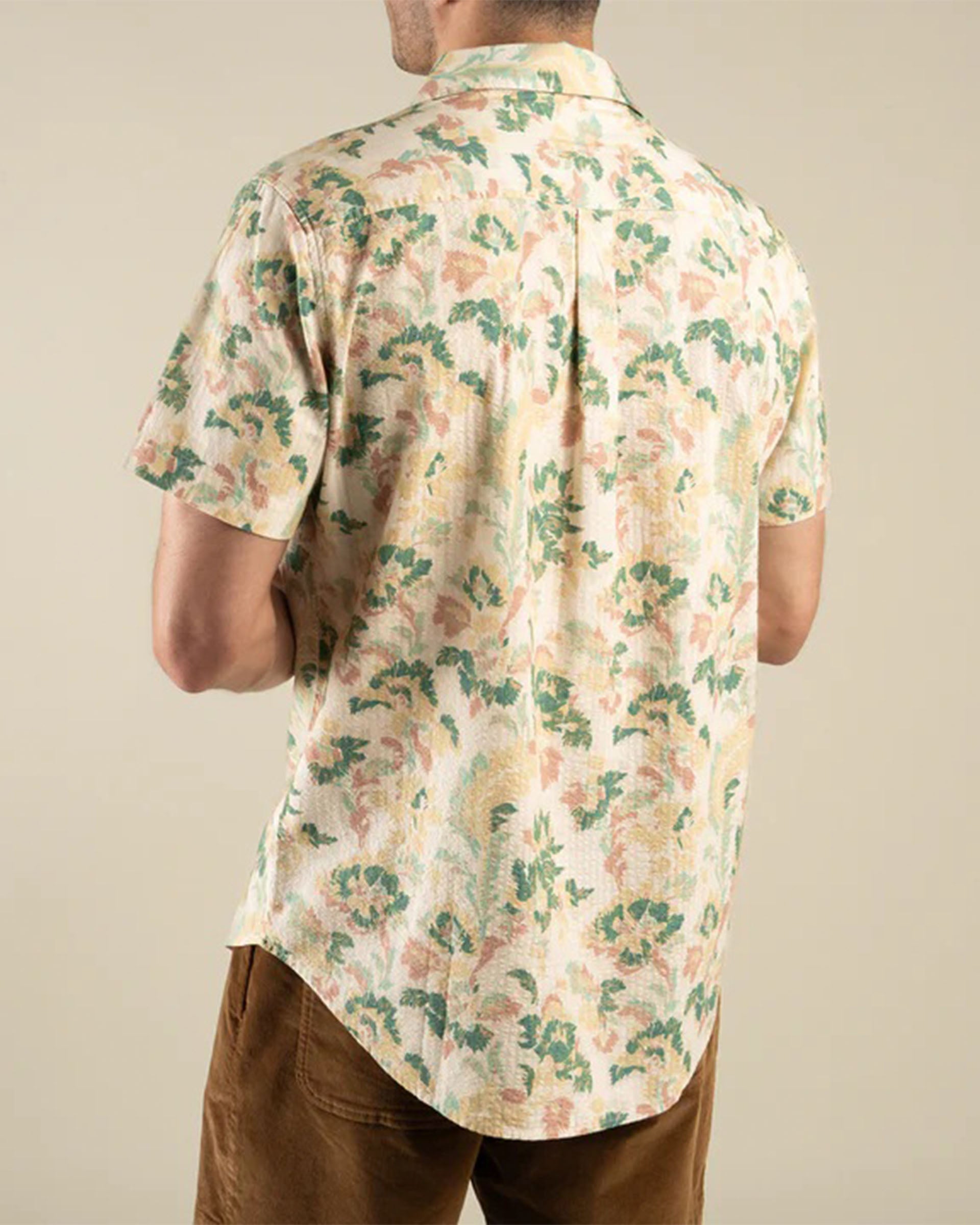 Sendero Provisions Co. City Slicker Short Sleeve Shirt - Alondra - Cream/Green