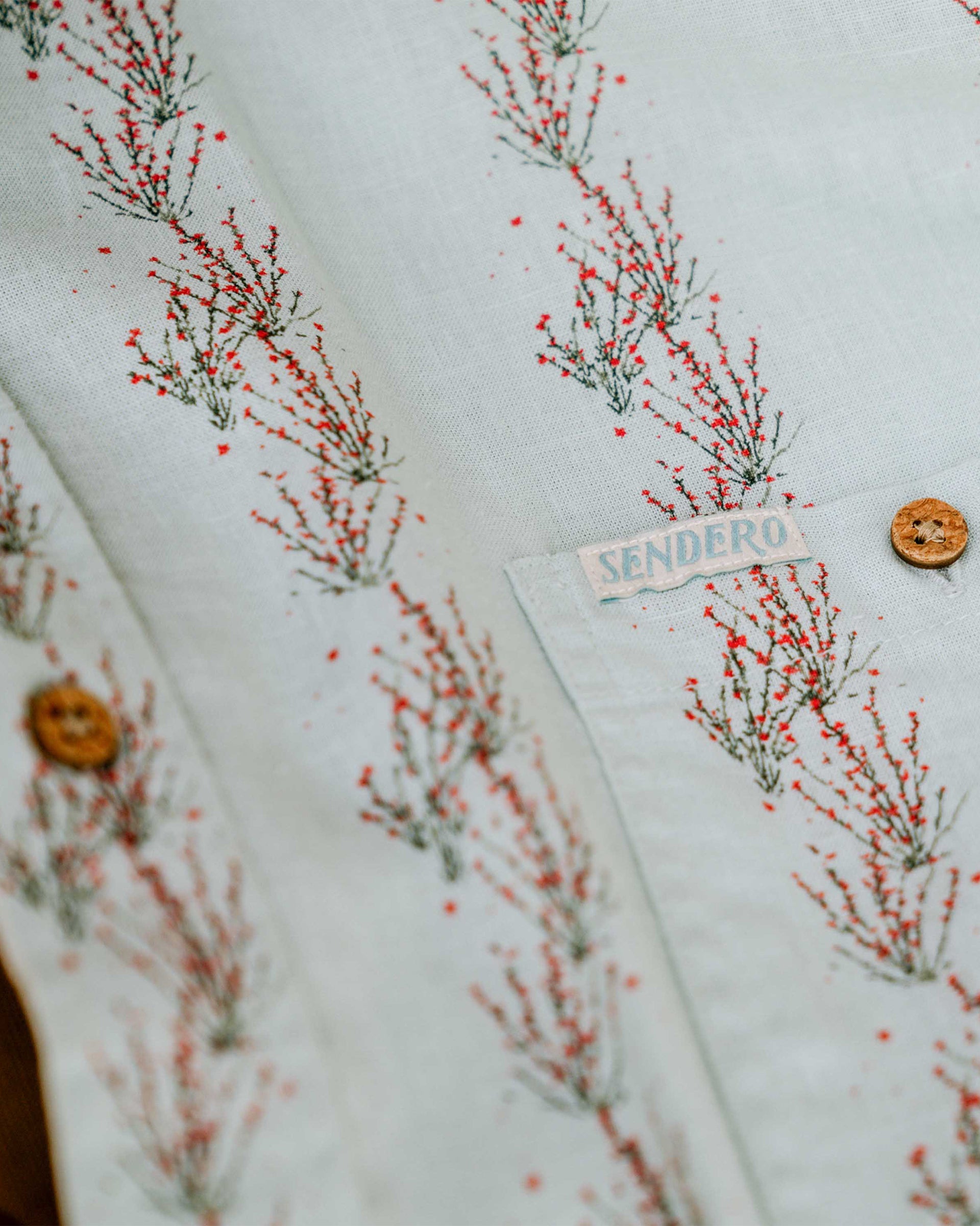 Sendero Provisions Co. City Slicker Short Sleeve Shirt - Ocotillo Stripe Faded Teal