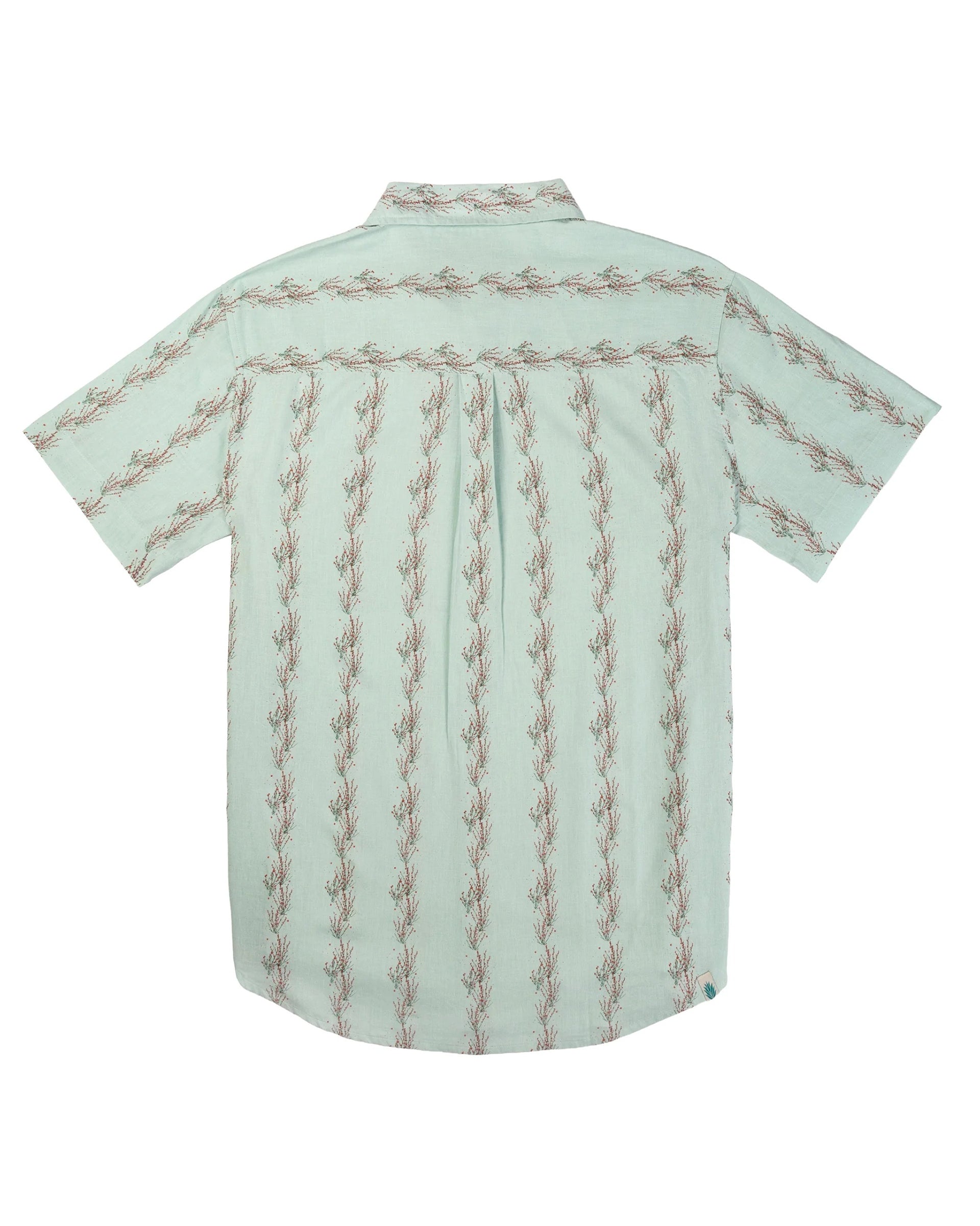 Sendero Provisions Co. City Slicker Short Sleeve Shirt - Ocotillo Stripe Faded Teal