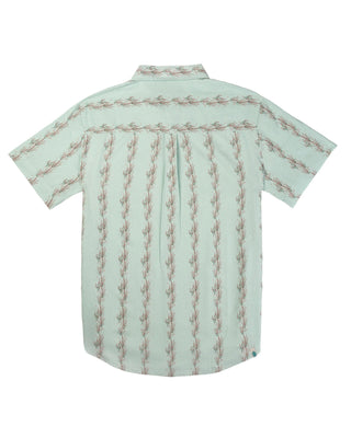 Sendero Provisions Co. City Slicker Short Sleeve Shirt - Ocotillo Stripe Faded Teal