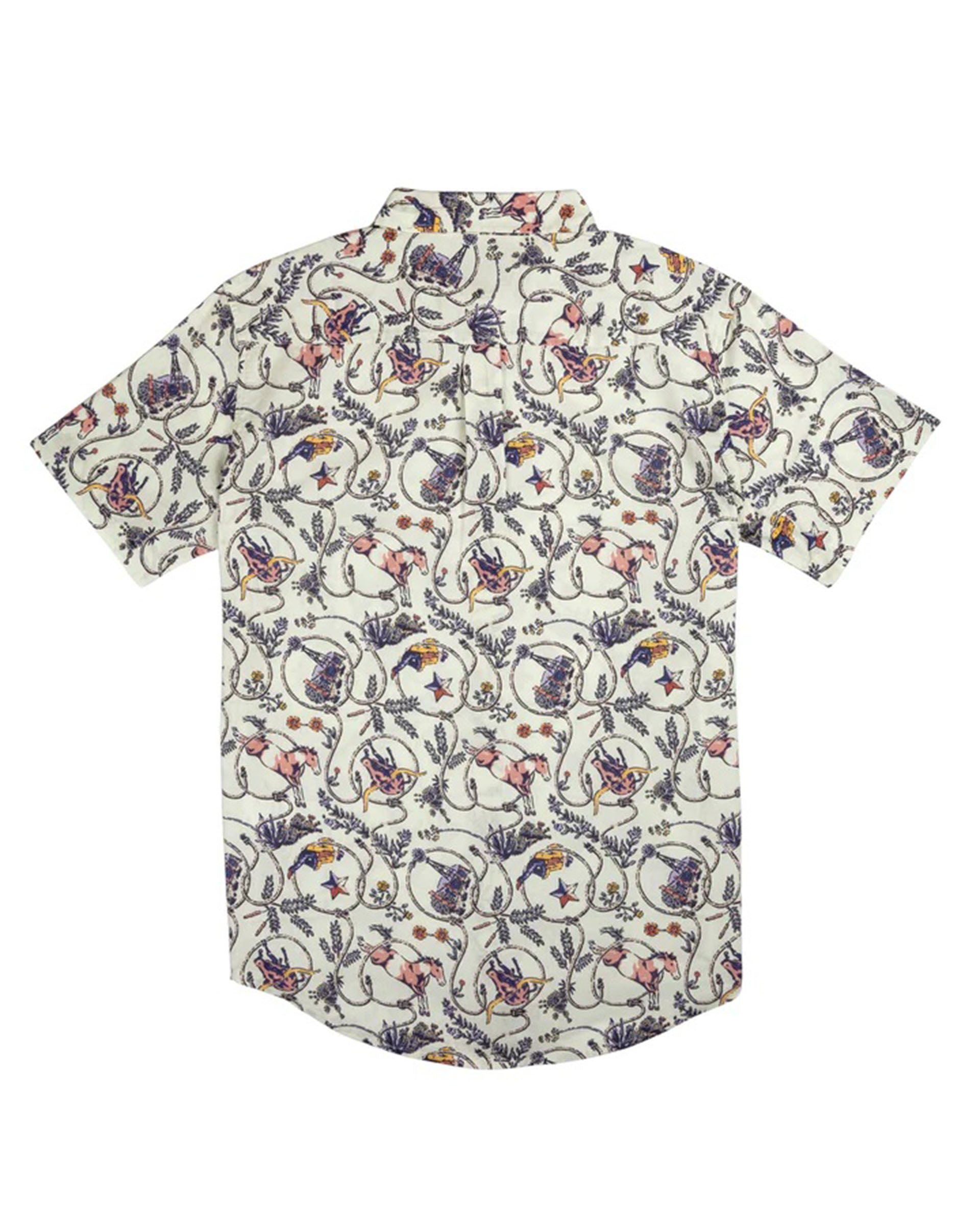 Sendero Provisions Co. City Slicker Short Sleeve Shirt - High Lonesome (Ivory/Navy)