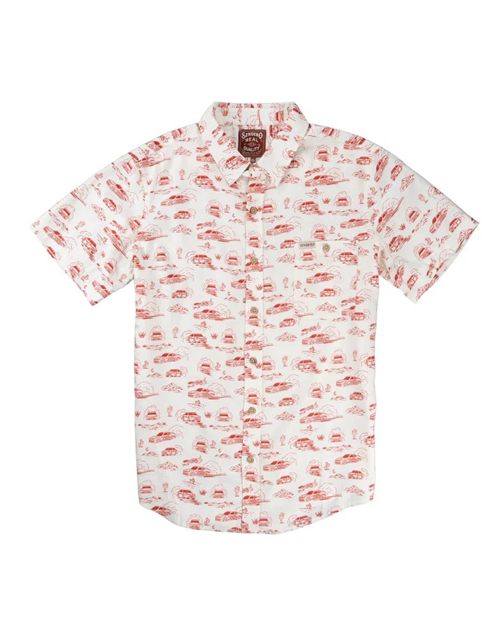 Sendero Provisions Co. Brad Perez x Sendero City Slicker Button Up Shirt - Red Car Touile
