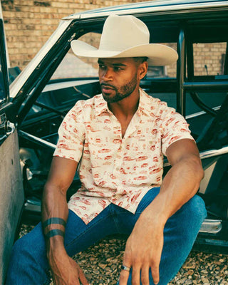 Sendero Provisions Co. Brad Perez x Sendero City Slicker Button Up Shirt - Red Car Touile