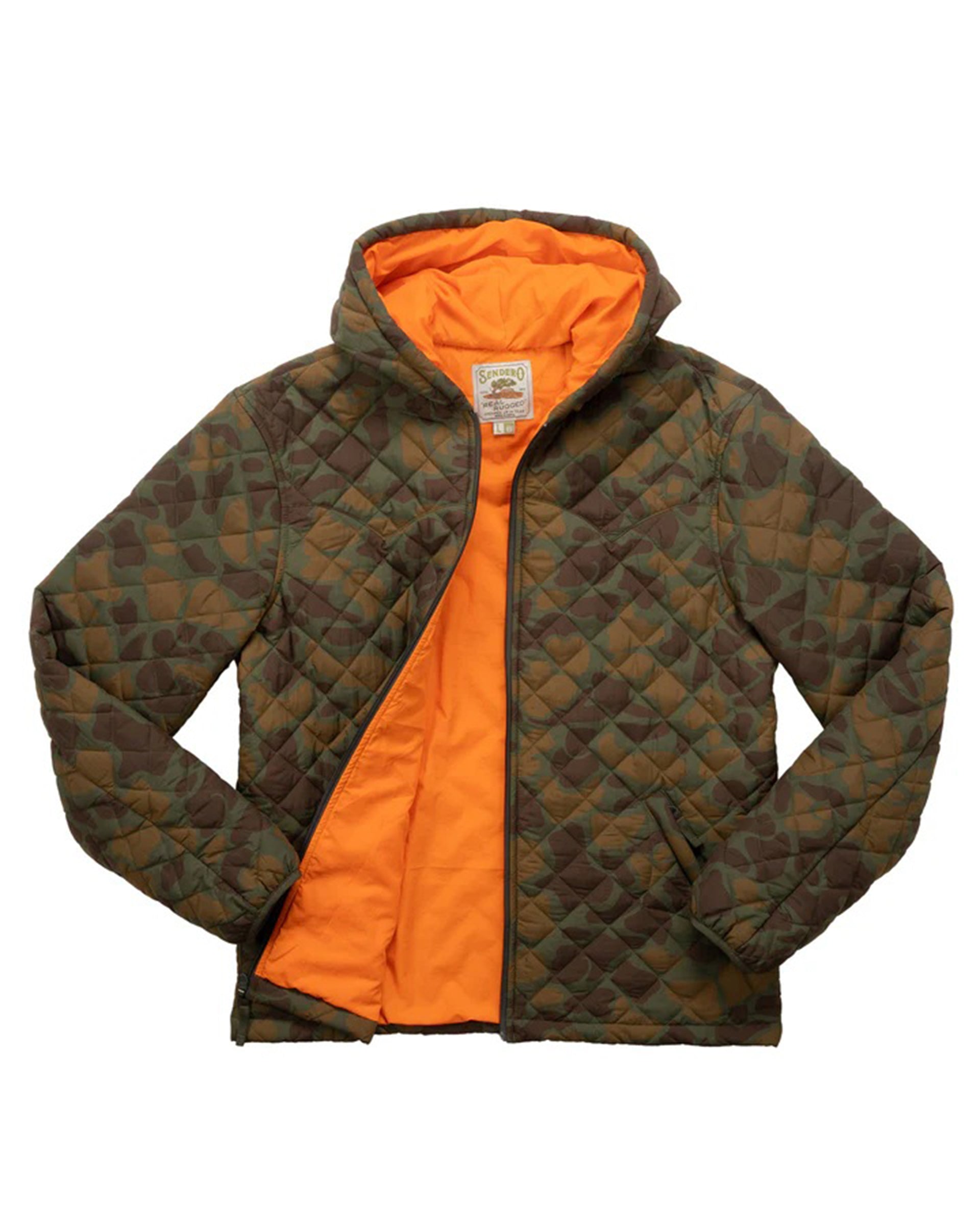 Sendero Provisions Co. Cloudcroft Hooded Puffer Jacket -Forest Camo