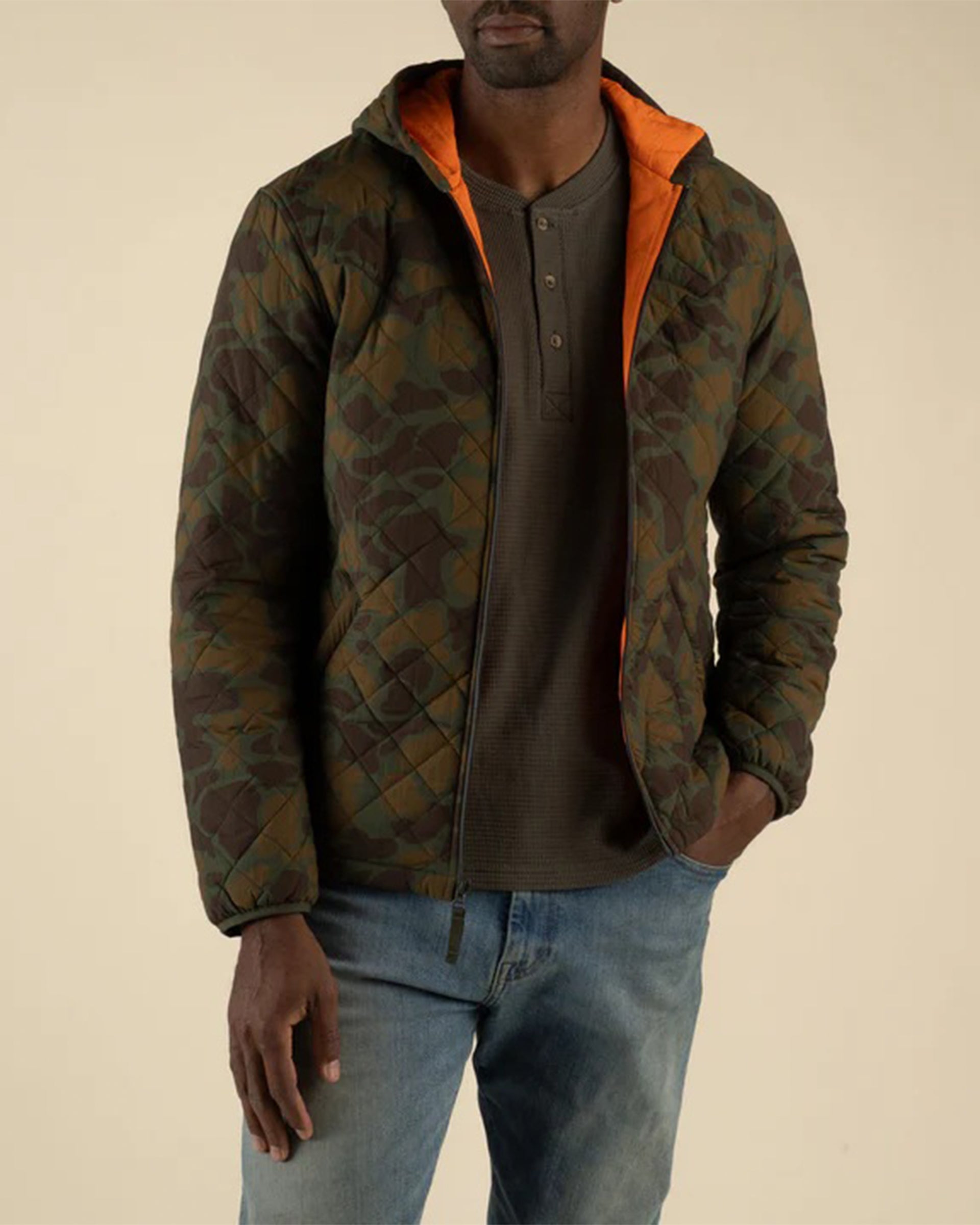 Sendero Provisions Co. Cloudcroft Hooded Puffer Jacket -Forest Camo