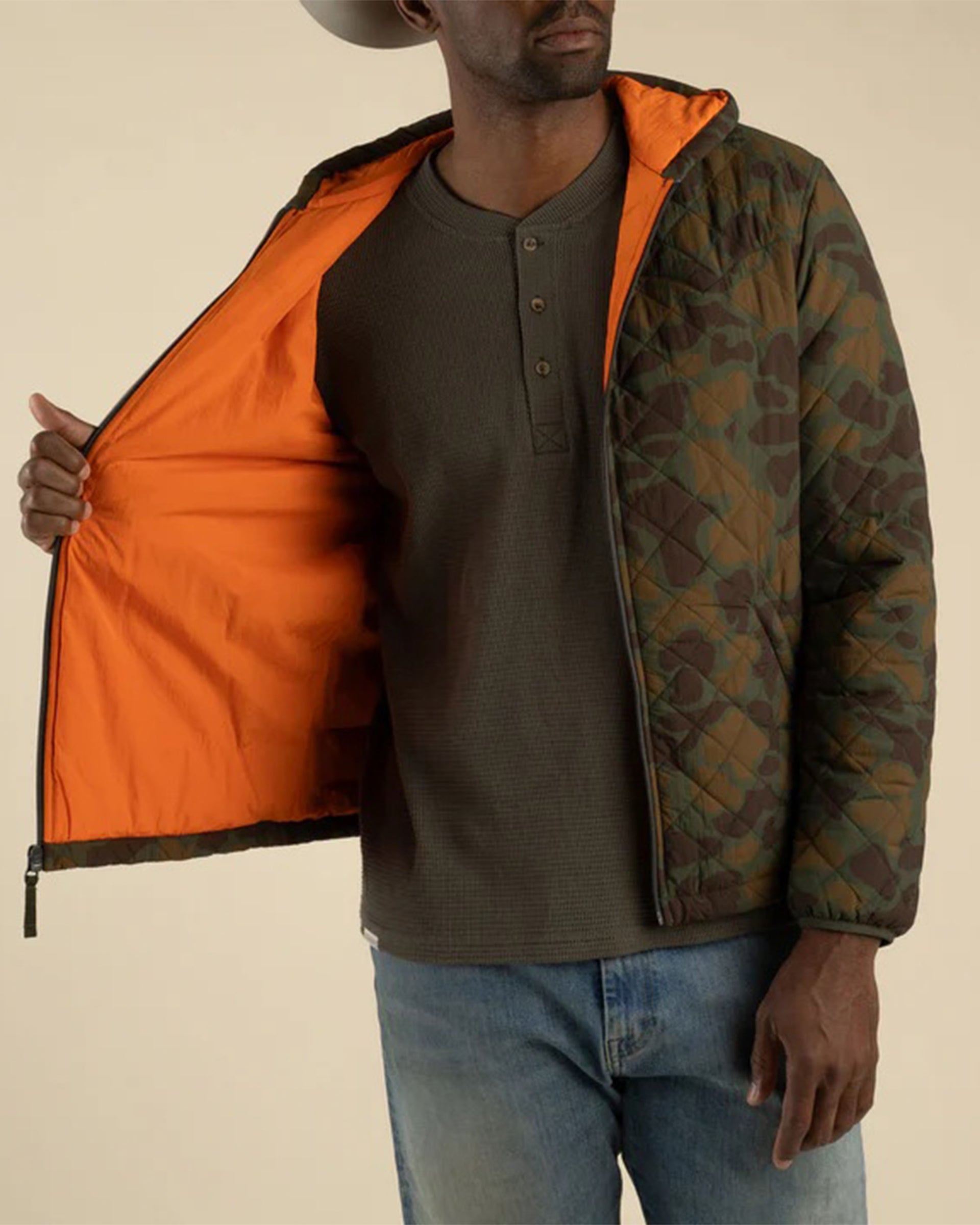 Sendero Provisions Co. Cloudcroft Hooded Puffer Jacket -Forest Camo