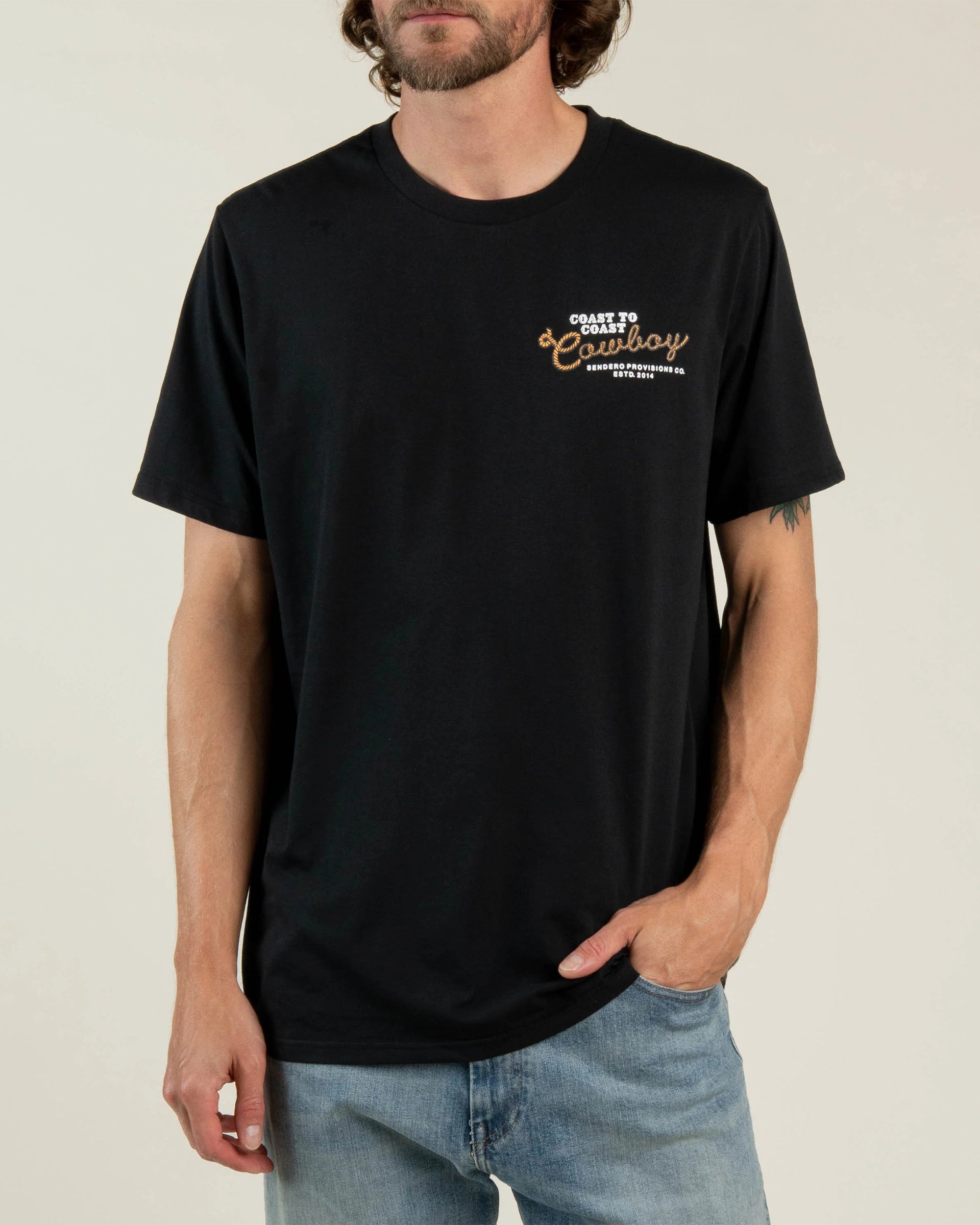 Sendero Provisions Co. Coast To Coast Short Sleeve T-Shirt - Black