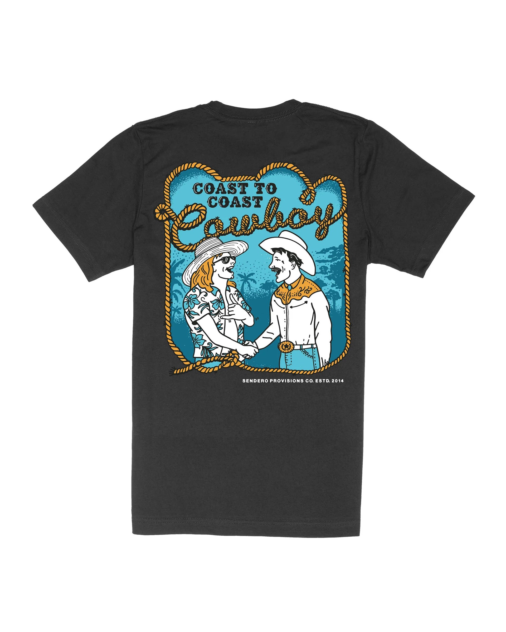 Sendero Provisions Co. Coast To Coast Short Sleeve T-Shirt - Black
