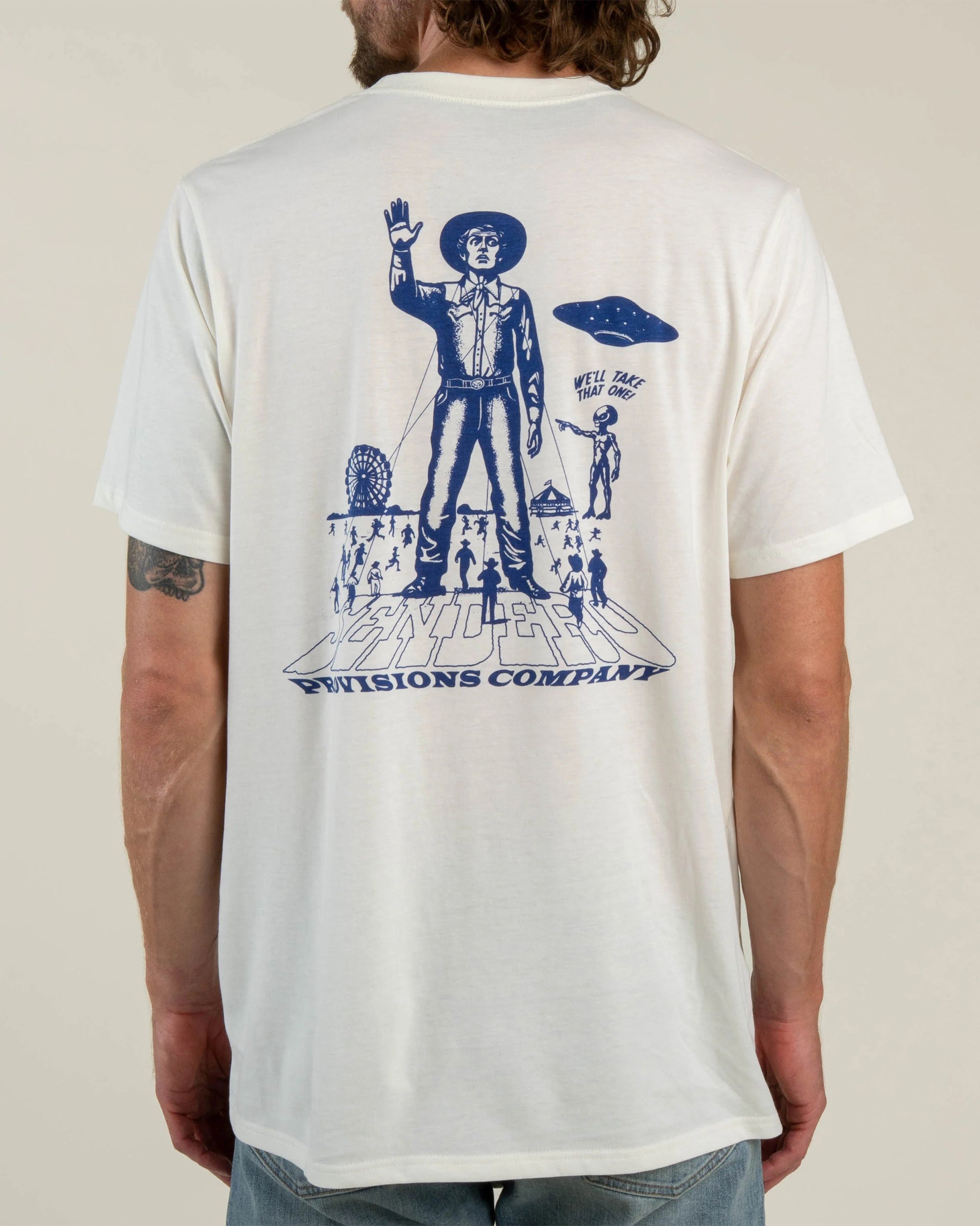 Sendero Provisions Co. Cowboy Lift Off Short Sleeve T-Shirt - Vintage White