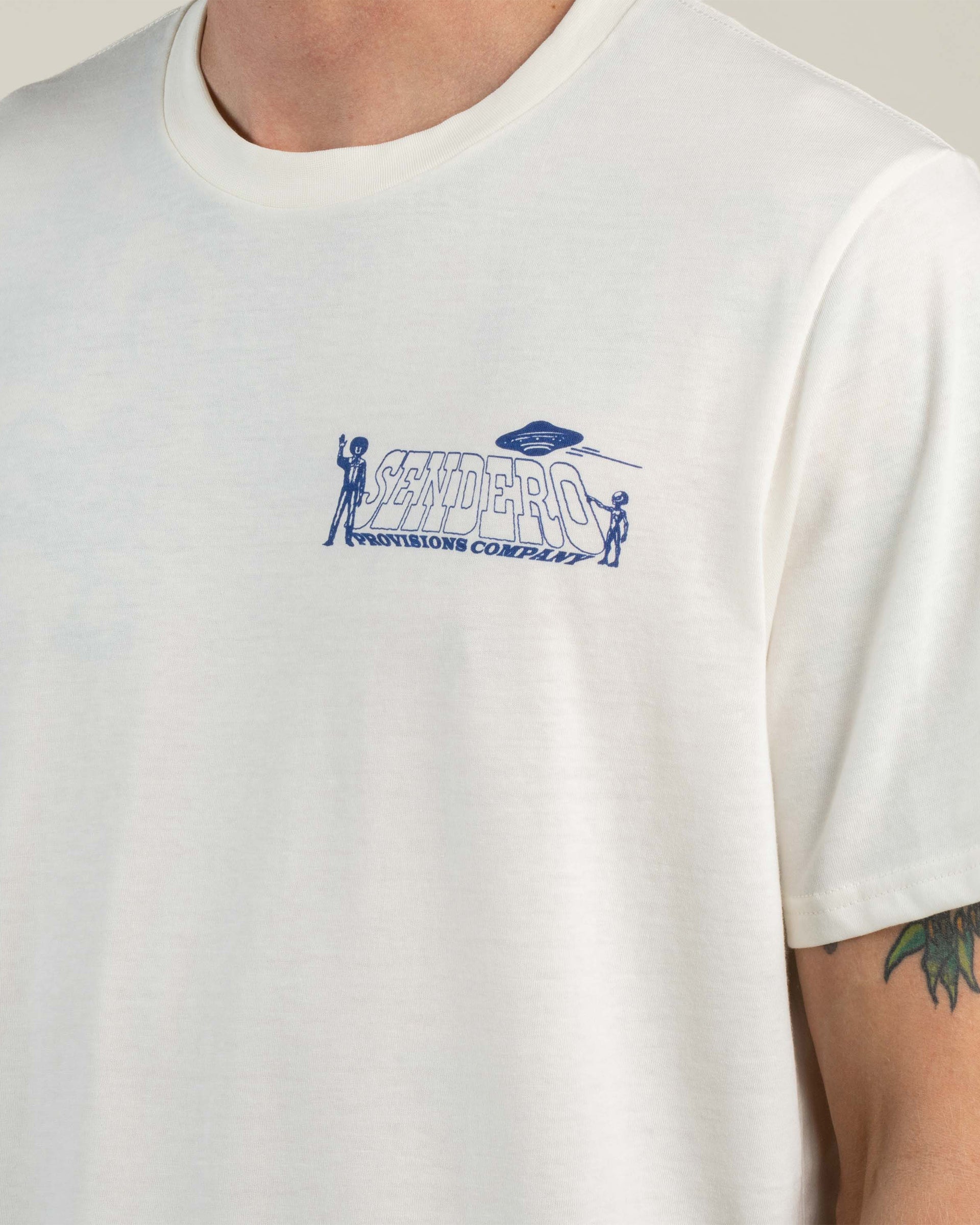 Sendero Provisions Co. Cowboy Lift Off Short Sleeve T-Shirt - Vintage White