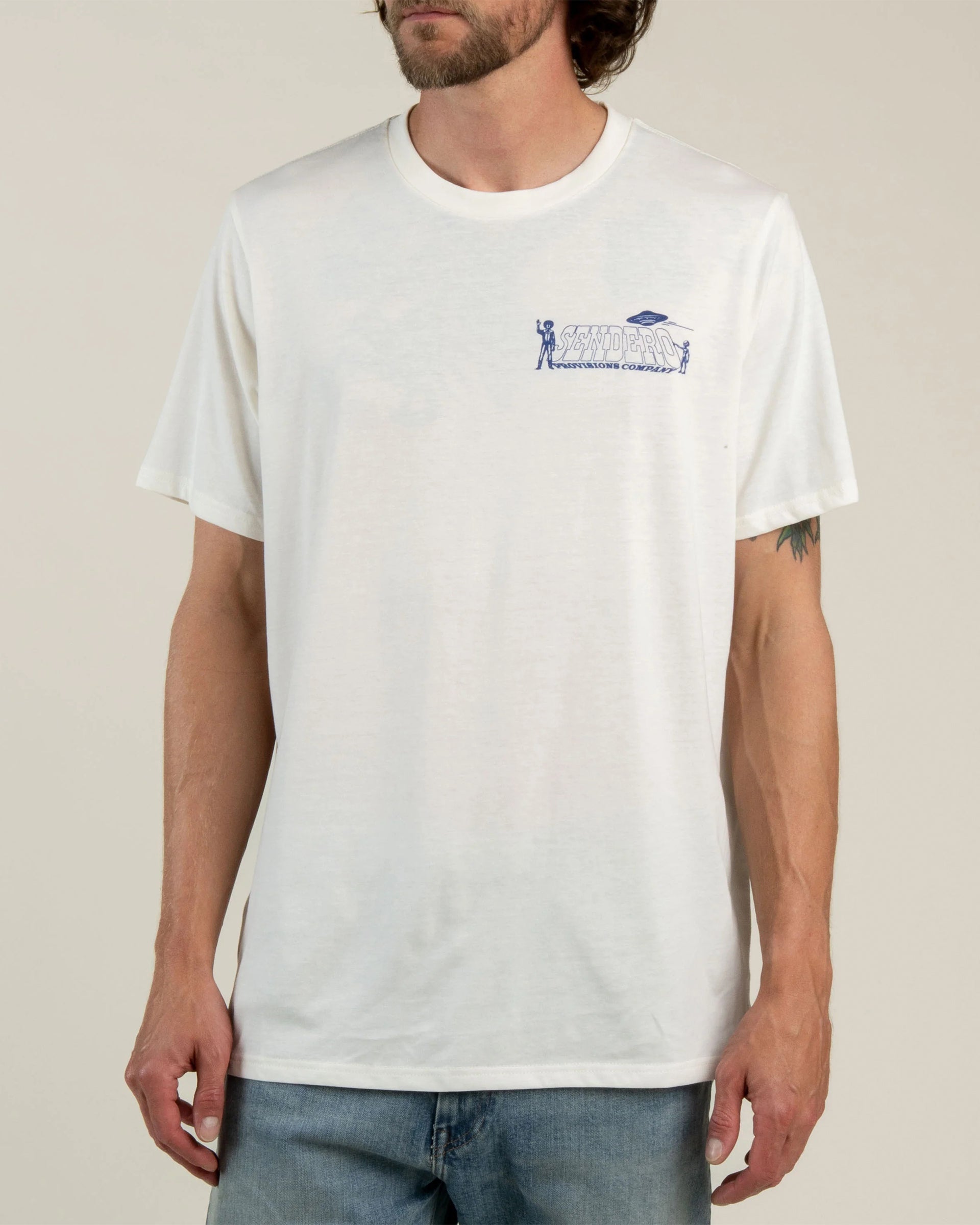 Sendero Provisions Co. Cowboy Lift Off Short Sleeve T-Shirt - Vintage White
