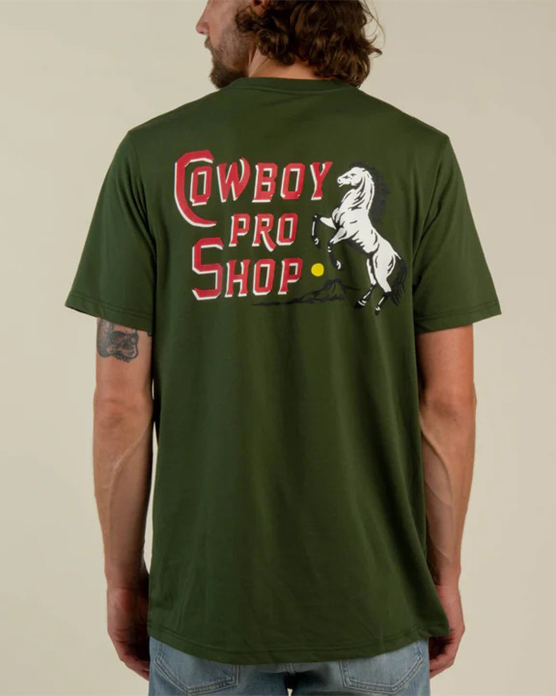 Sendero Provisions Co. Cowboy Pro Shop Short Sleeve T-Shirt - Army Green