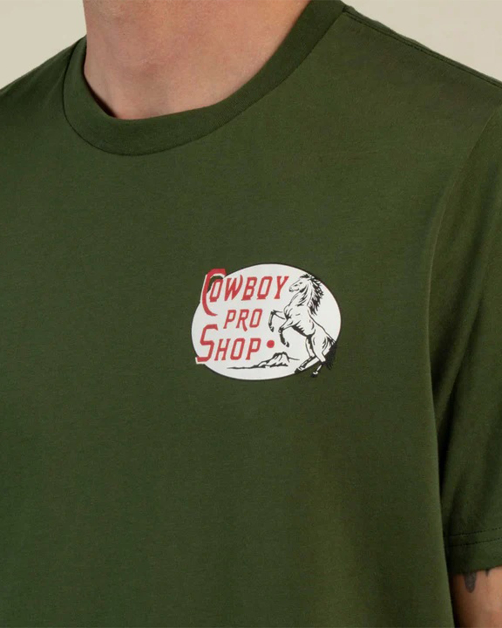 Sendero Provisions Co. Cowboy Pro Shop Short Sleeve T-Shirt - Army Green