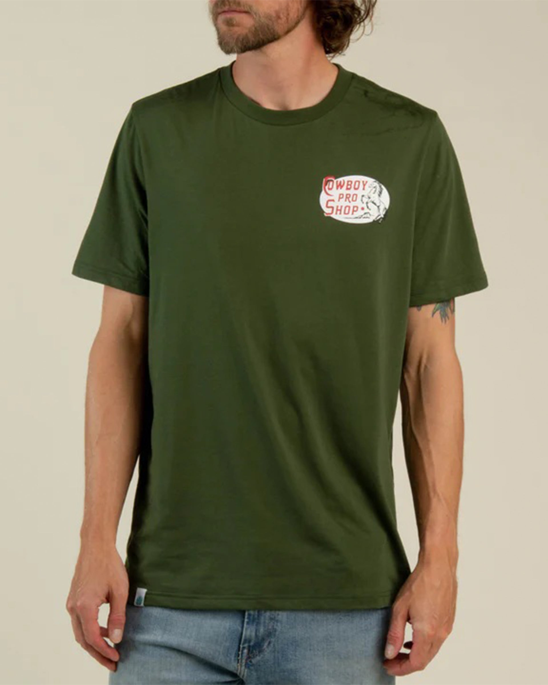 Sendero Provisions Co. Cowboy Pro Shop Short Sleeve T-Shirt - Army Green
