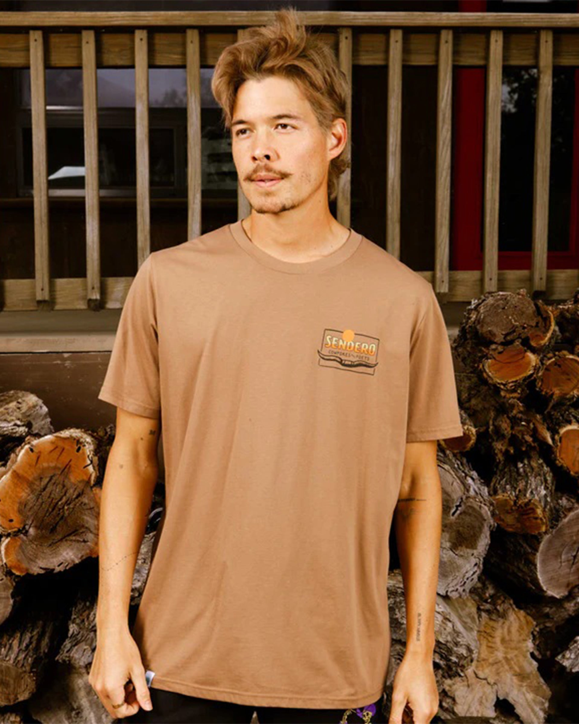 Sendero Provisions Co. Cowpokes Poets Short Sleeve T-Shirt - Light Brown